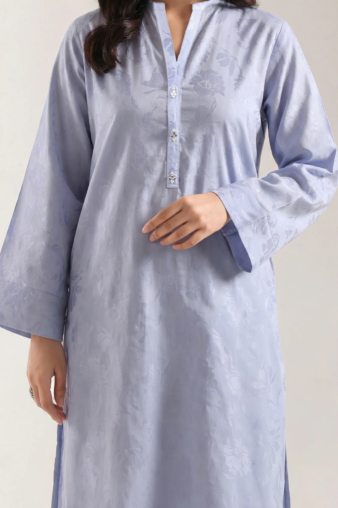 Cotton Jacquard Stitched 2 Piece (Shirt/Trouser) - Image 2