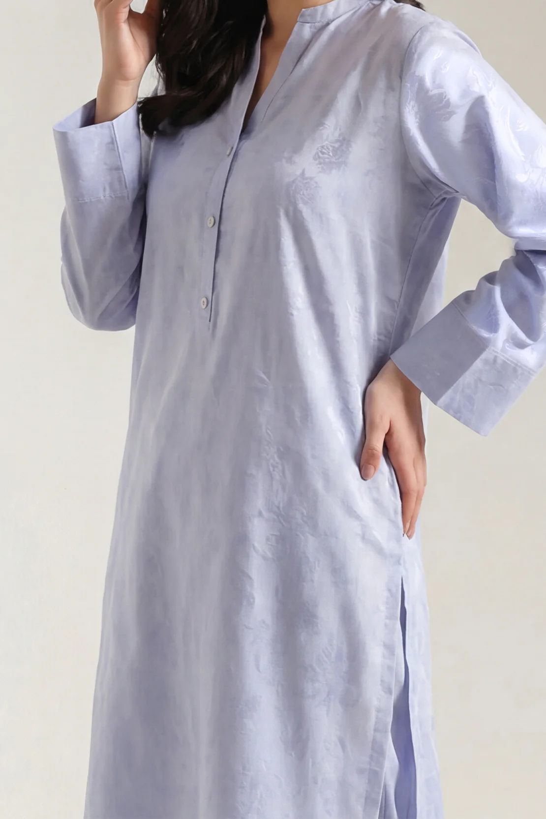Cotton Jacquard Stitched 2 Piece (Shirt/Trouser) - Image 3
