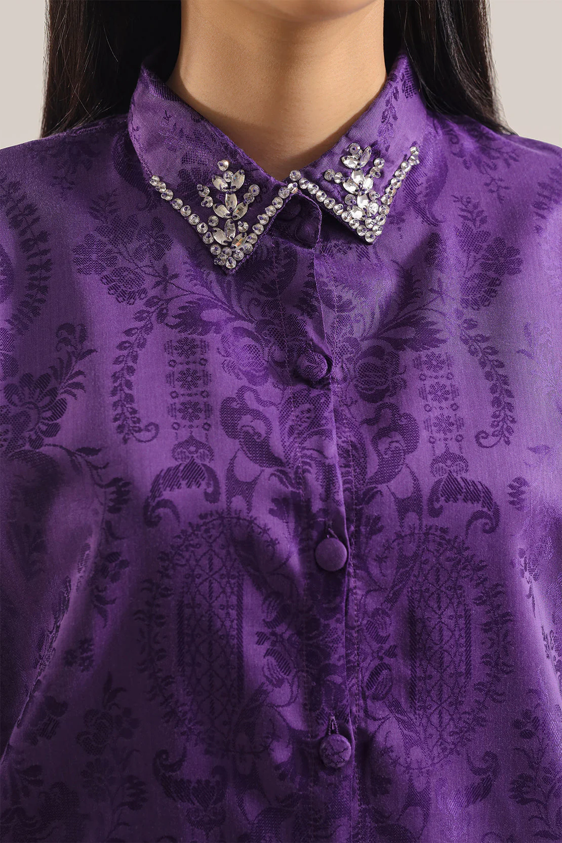 Cotton Jacquard Stitched 2 Piece (Shirt/Trouser) - Image 4