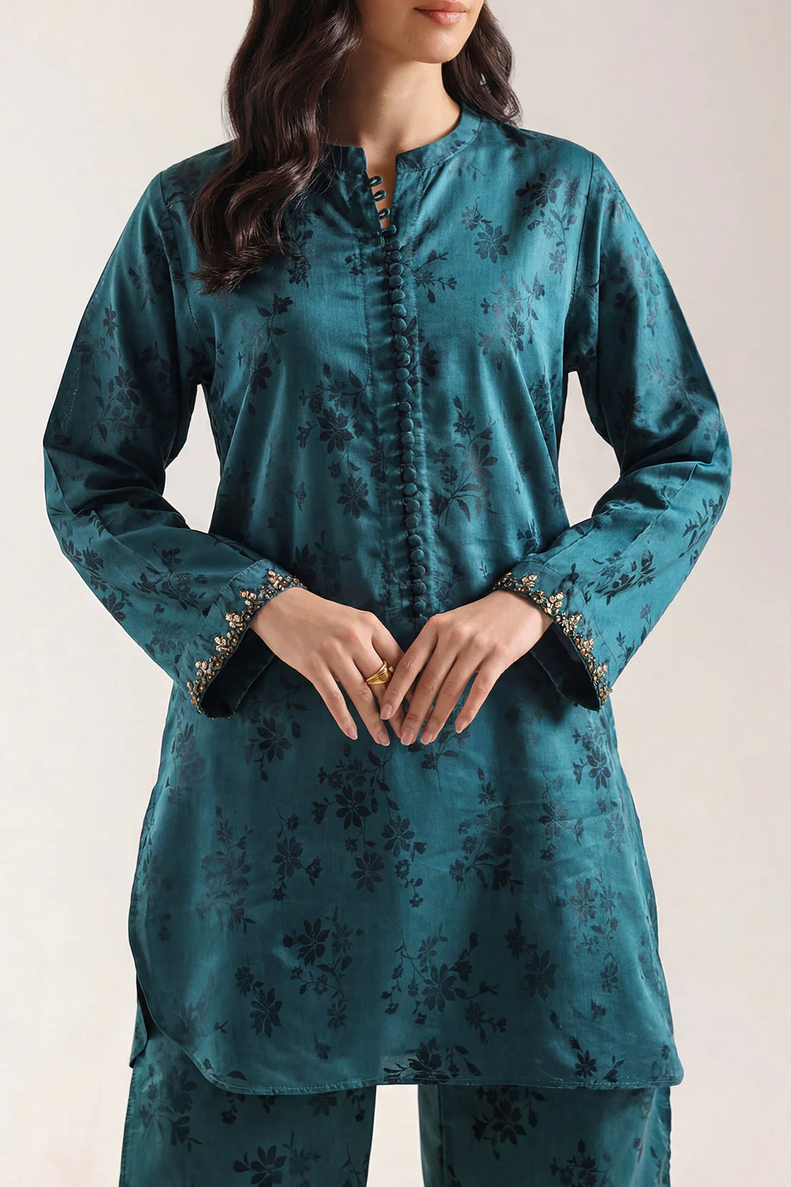 Cotton Jacquard Stitched 2 Piece (Shirt/Trouser) - Image 2