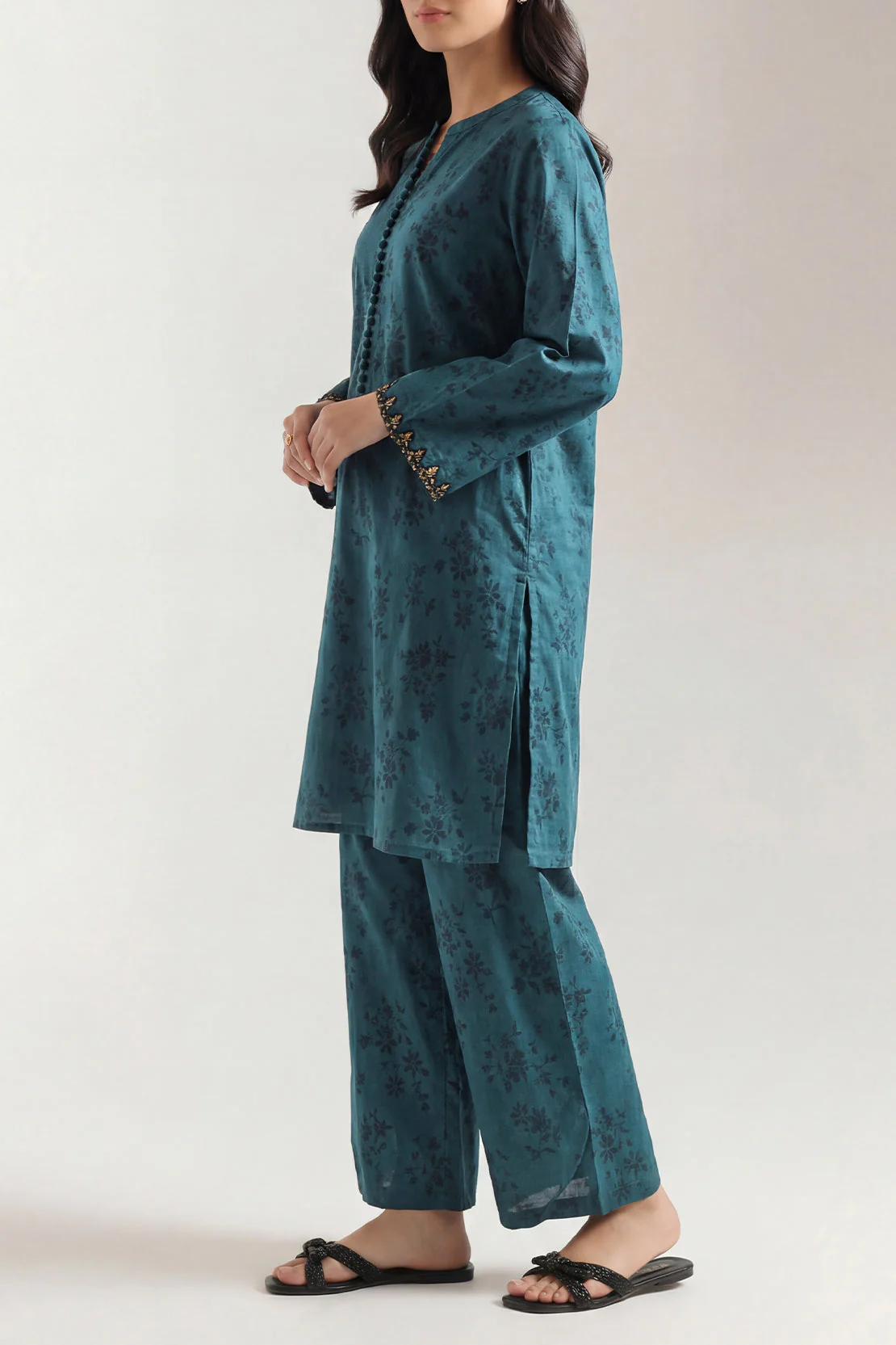 Cotton Jacquard Stitched 2 Piece (Shirt/Trouser) - Image 3