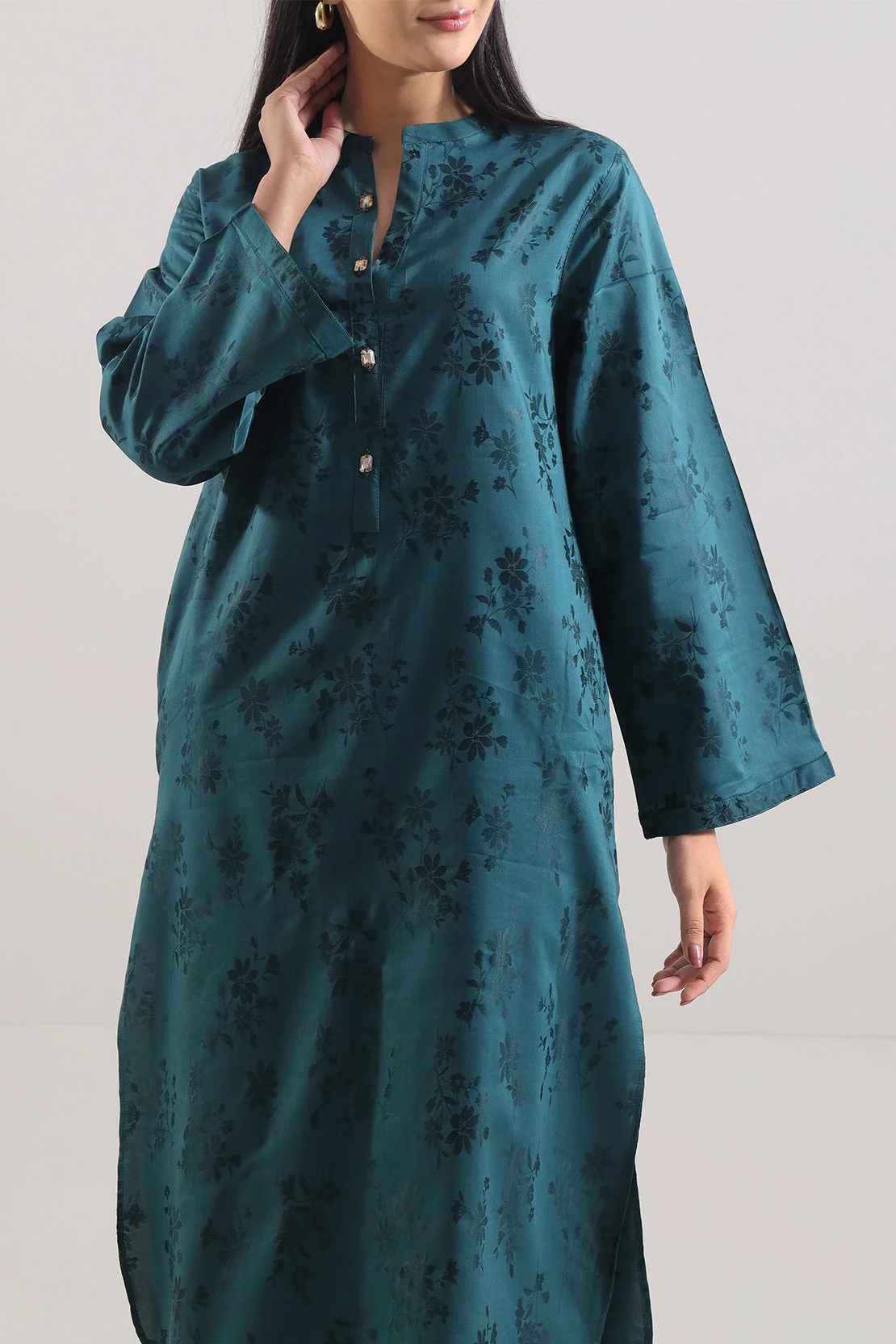 Cotton Jacquard Stitched 2 Piece (Shirt/Trouser) - Image 3