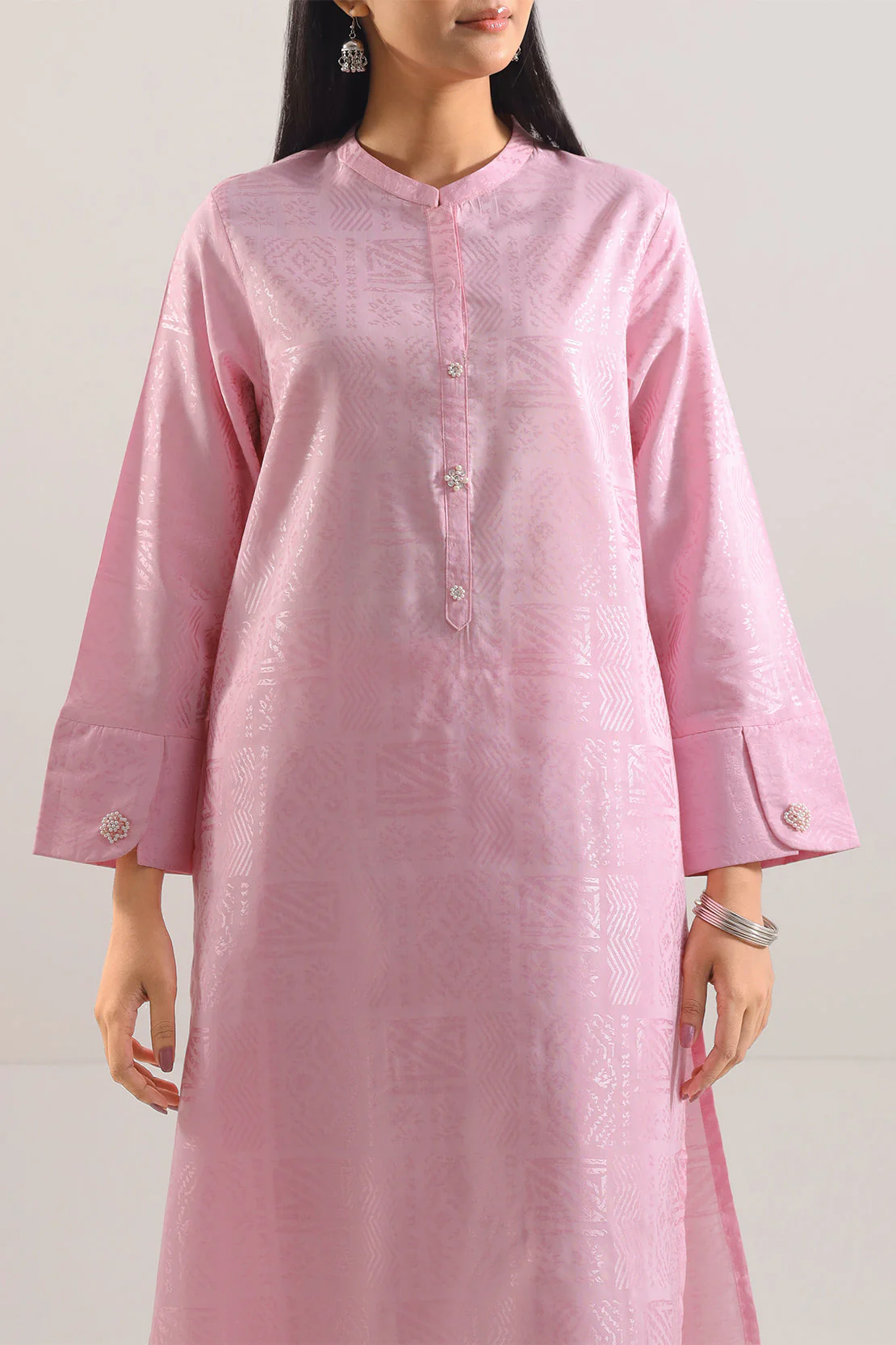 Cotton Jacquard Stitched 2 Piece (Shirt/Trouser) - Image 3