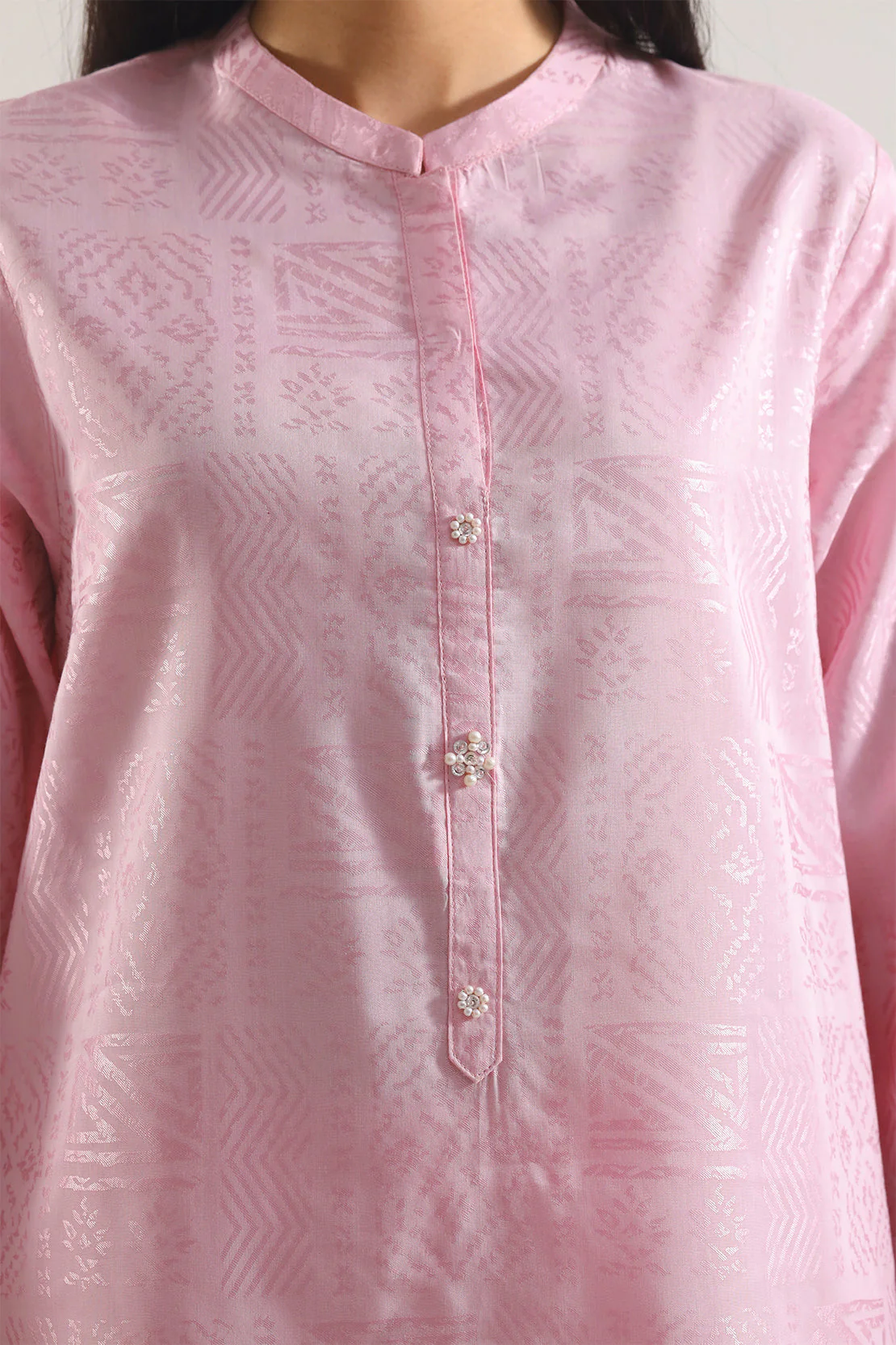 Cotton Jacquard Stitched 2 Piece (Shirt/Trouser) - Image 4