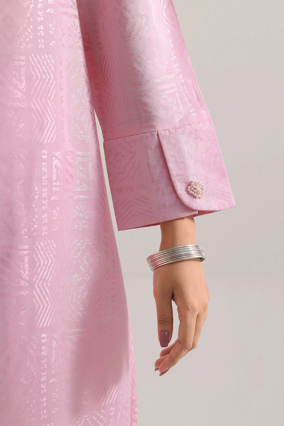 Cotton Jacquard Stitched 2 Piece (Shirt/Trouser) - Image 5