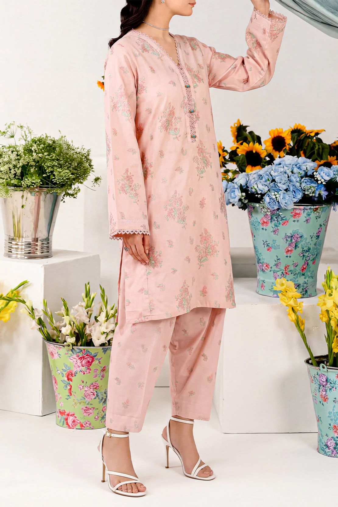 Cotton Jacquard Stitched 2 Piece (Shirt/Trouser) - Image 3
