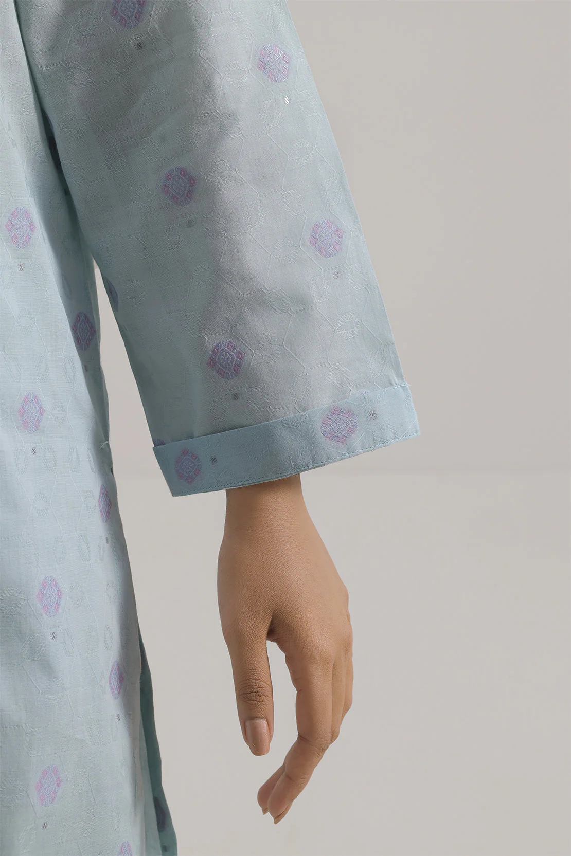 Cotton Jacquard Stitched 2 Piece (Shirt/Trouser) - Image 3