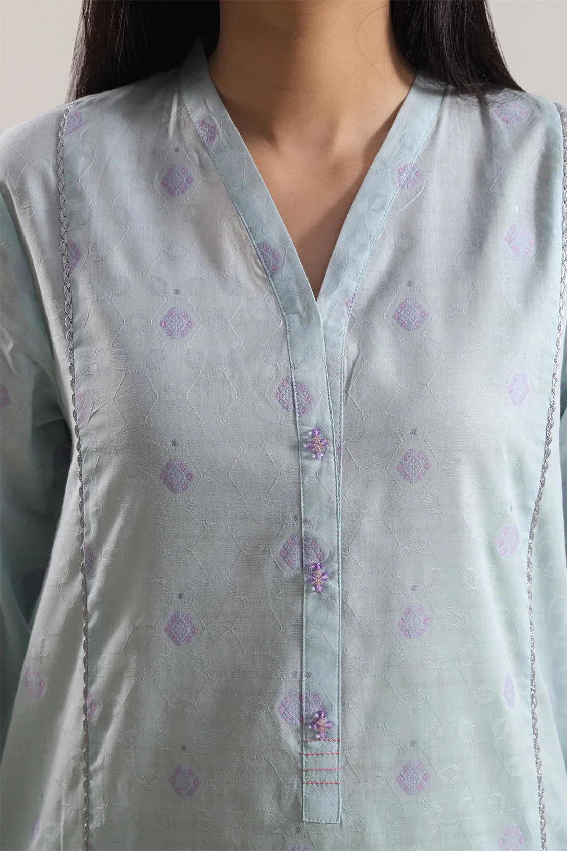 Cotton Jacquard Stitched 2 Piece (Shirt/Trouser) - Image 4