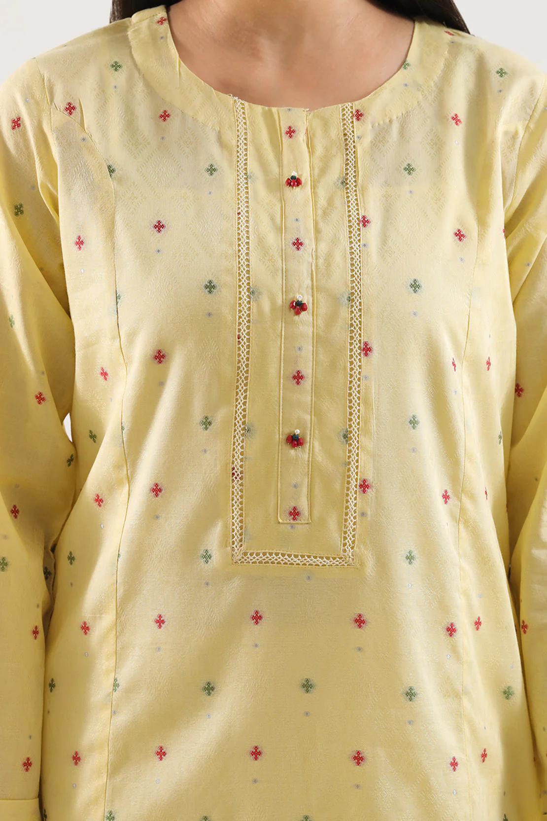 Cotton Jacquard Stitched 2 Piece (Shirt/Trouser) - Image 3