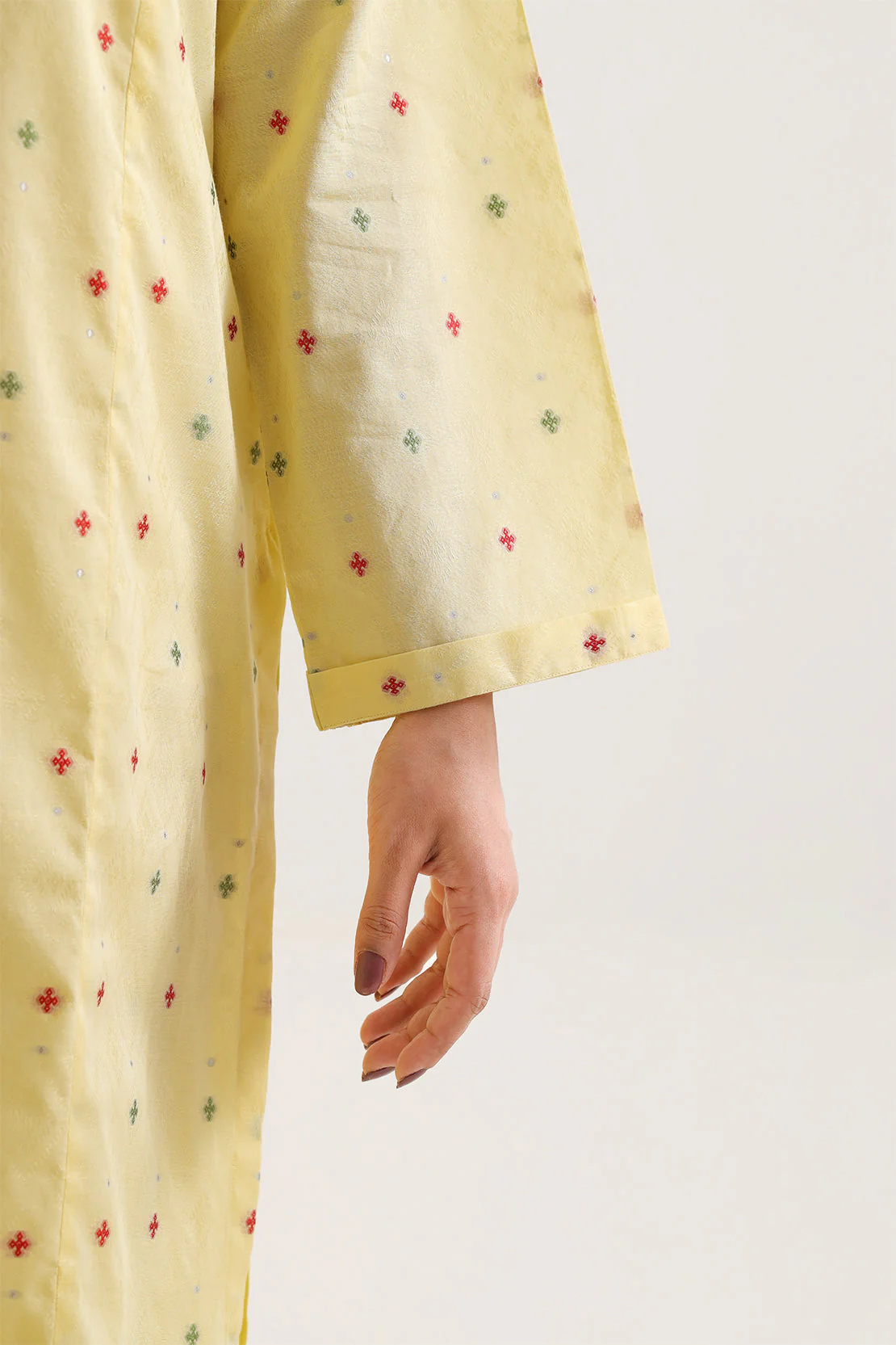 Cotton Jacquard Stitched 2 Piece (Shirt/Trouser) - Image 4