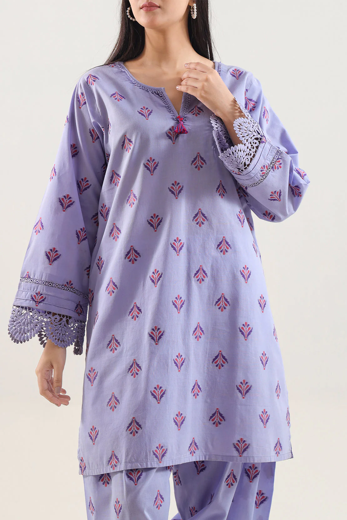 Cotton Jacquard Stitched 2 Piece (Shirt/Trouser) - Image 2