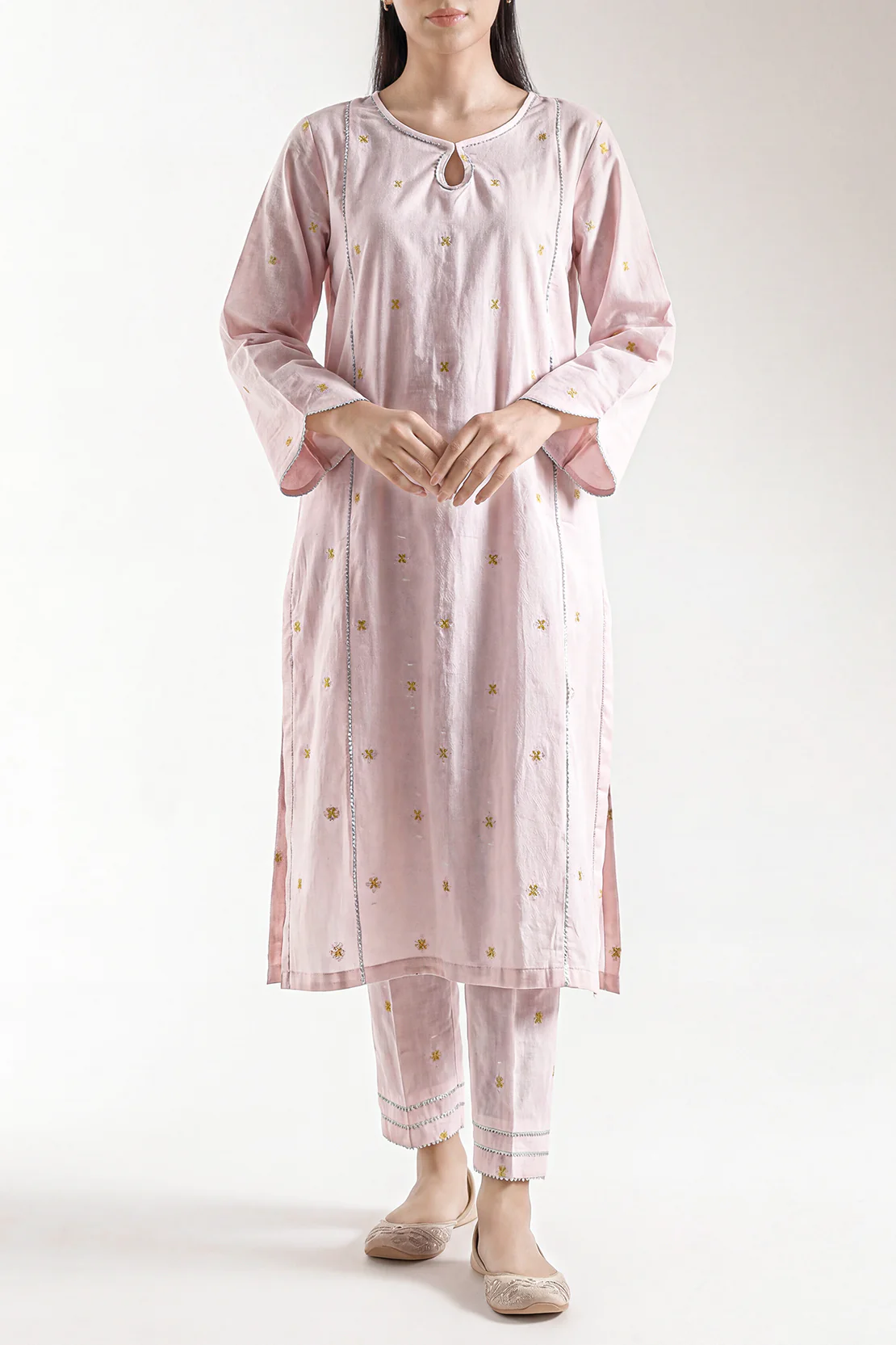 Cotton Jacquard Stitched 2 Piece (Shirt/Trouser)