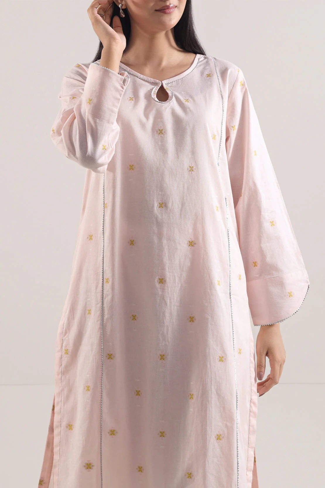 Cotton Jacquard Stitched 2 Piece (Shirt/Trouser) - Image 2