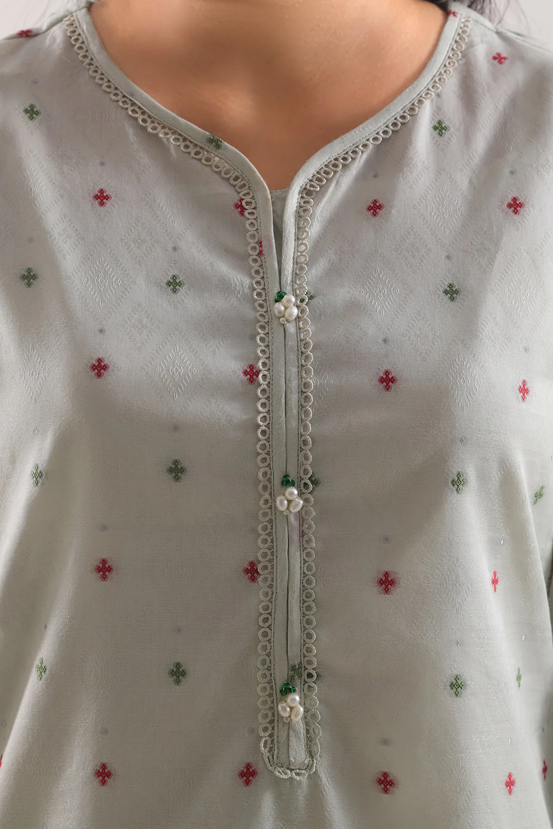 Cotton Jacquard Stitched 2 Piece (Shirt/Trouser) - Image 3