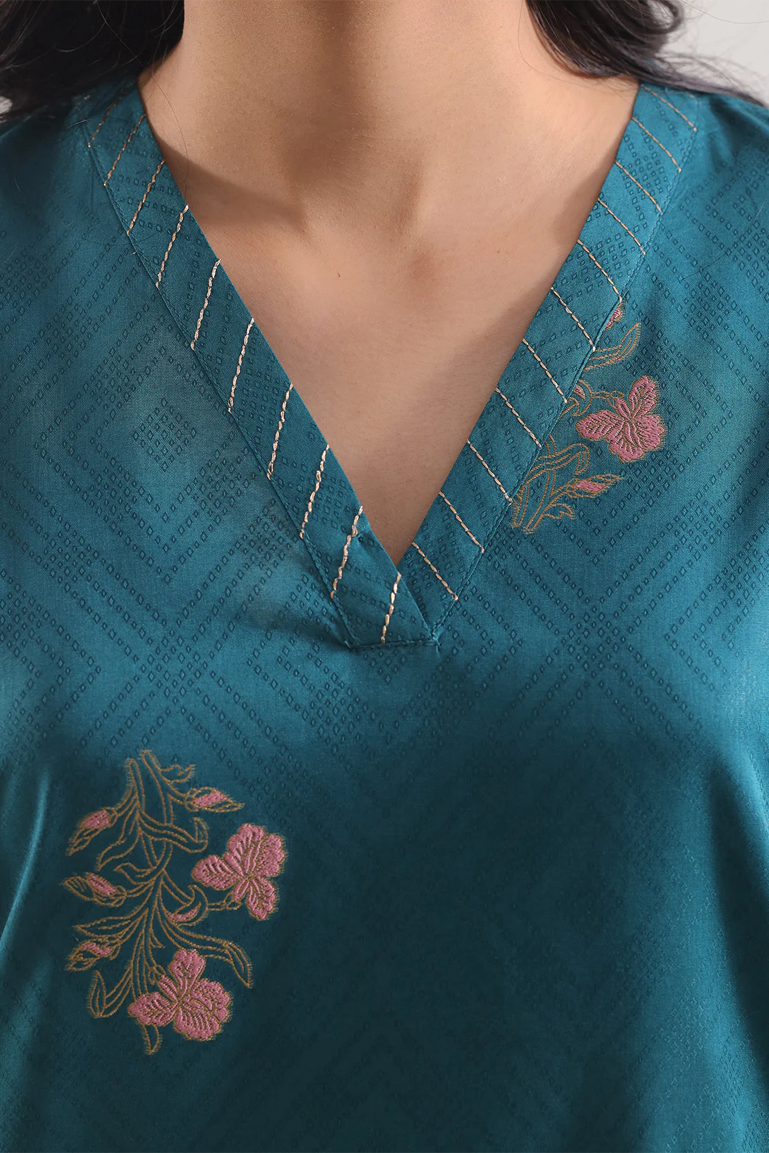 Cotton Jacquard Stitched 2 Piece (Shirt/Trouser) - Image 3
