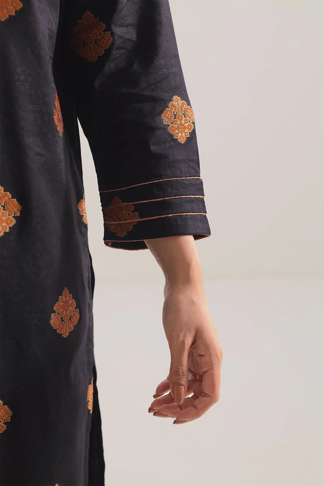 Cotton Jacquard Stitched 2 Piece (Shirt/Trouser) - Image 4