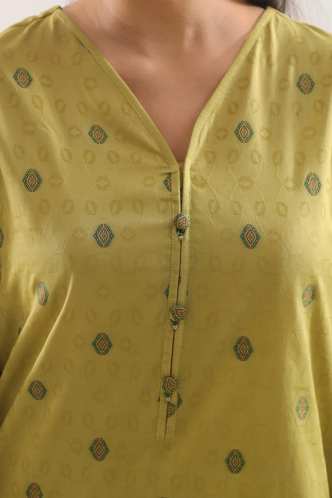 Cotton Jacquard Stitched 2 Piece (Shirt/Trouser) - Image 3