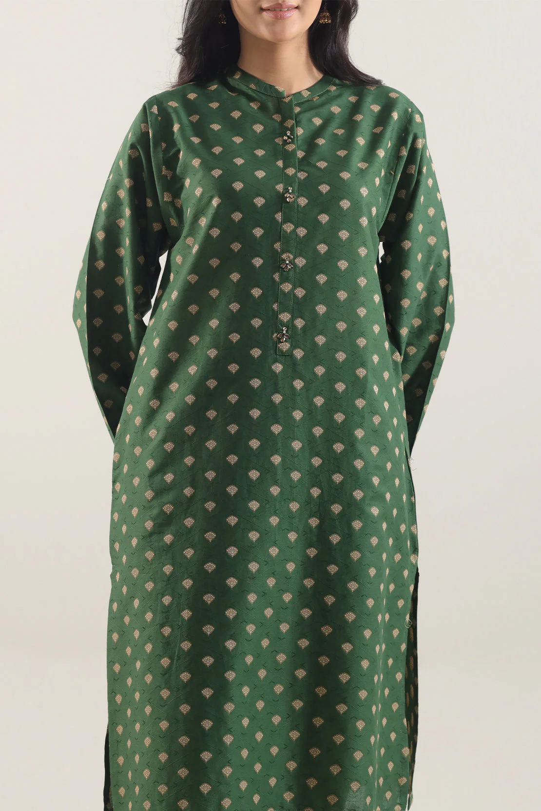 Cotton Jacquard Stitched 2 Piece (Shirt/Trouser) - Image 2