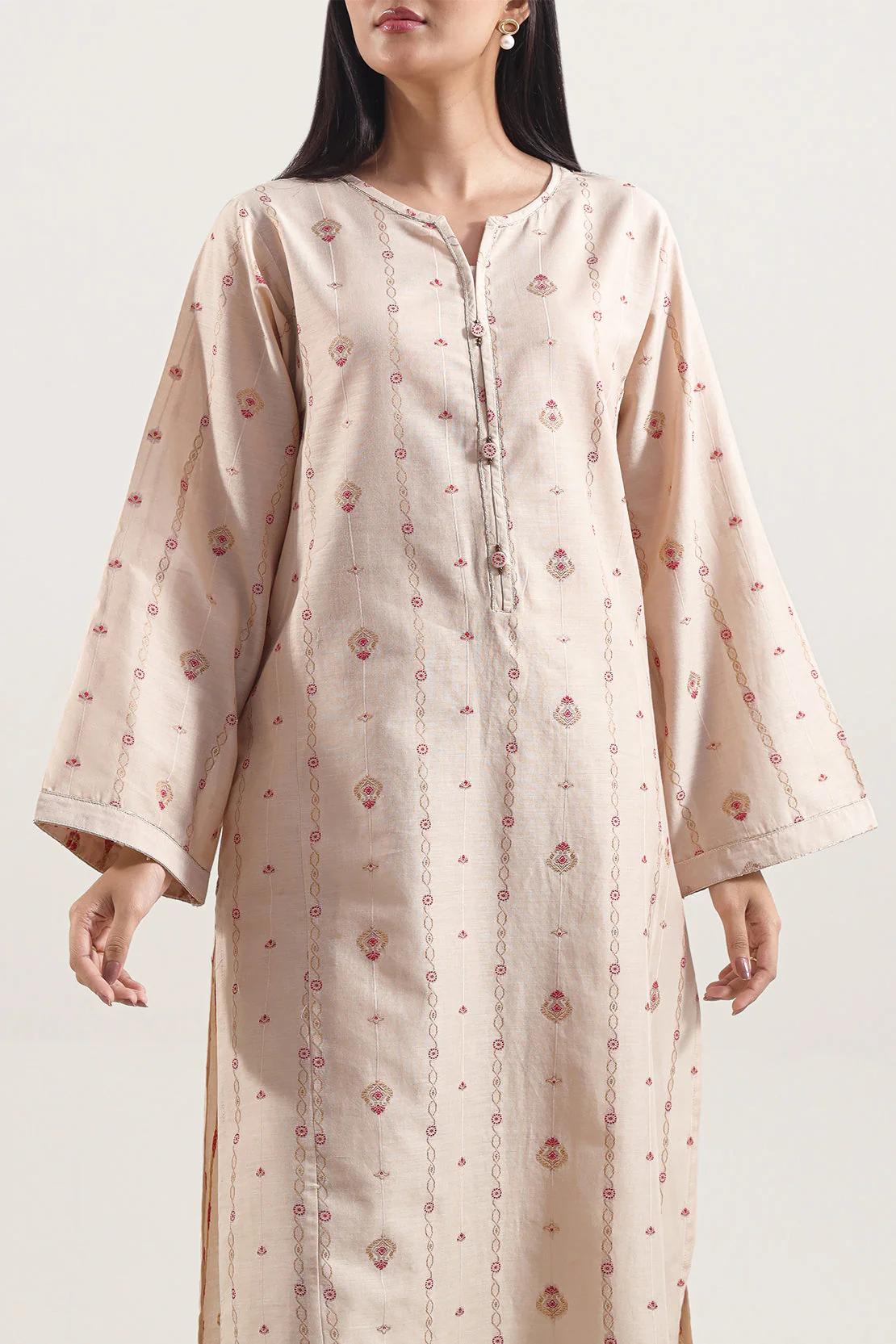 Cotton Jacquard Stitched 2 Piece (Shirt/Trouser) - Image 3