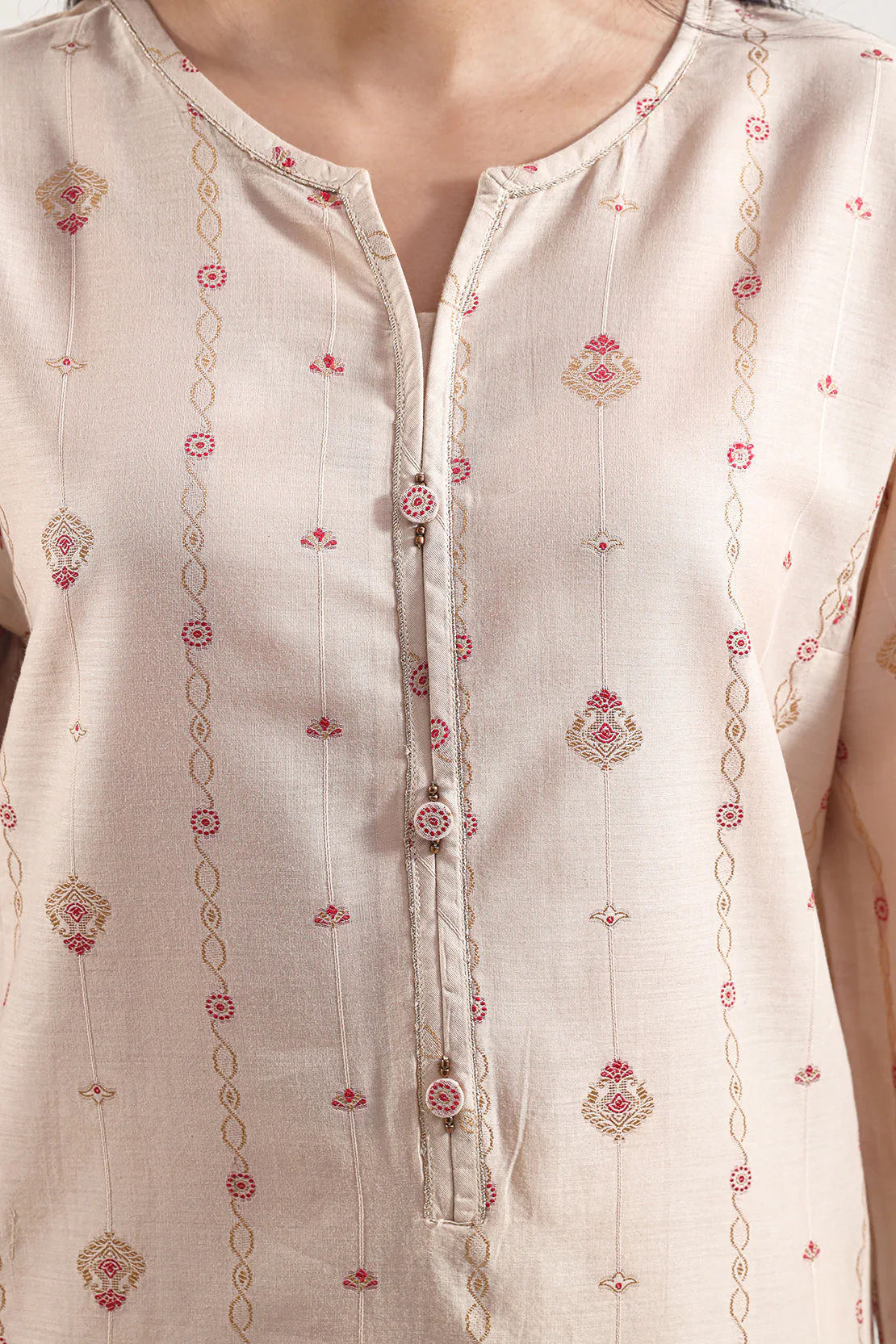 Cotton Jacquard Stitched 2 Piece (Shirt/Trouser) - Image 4