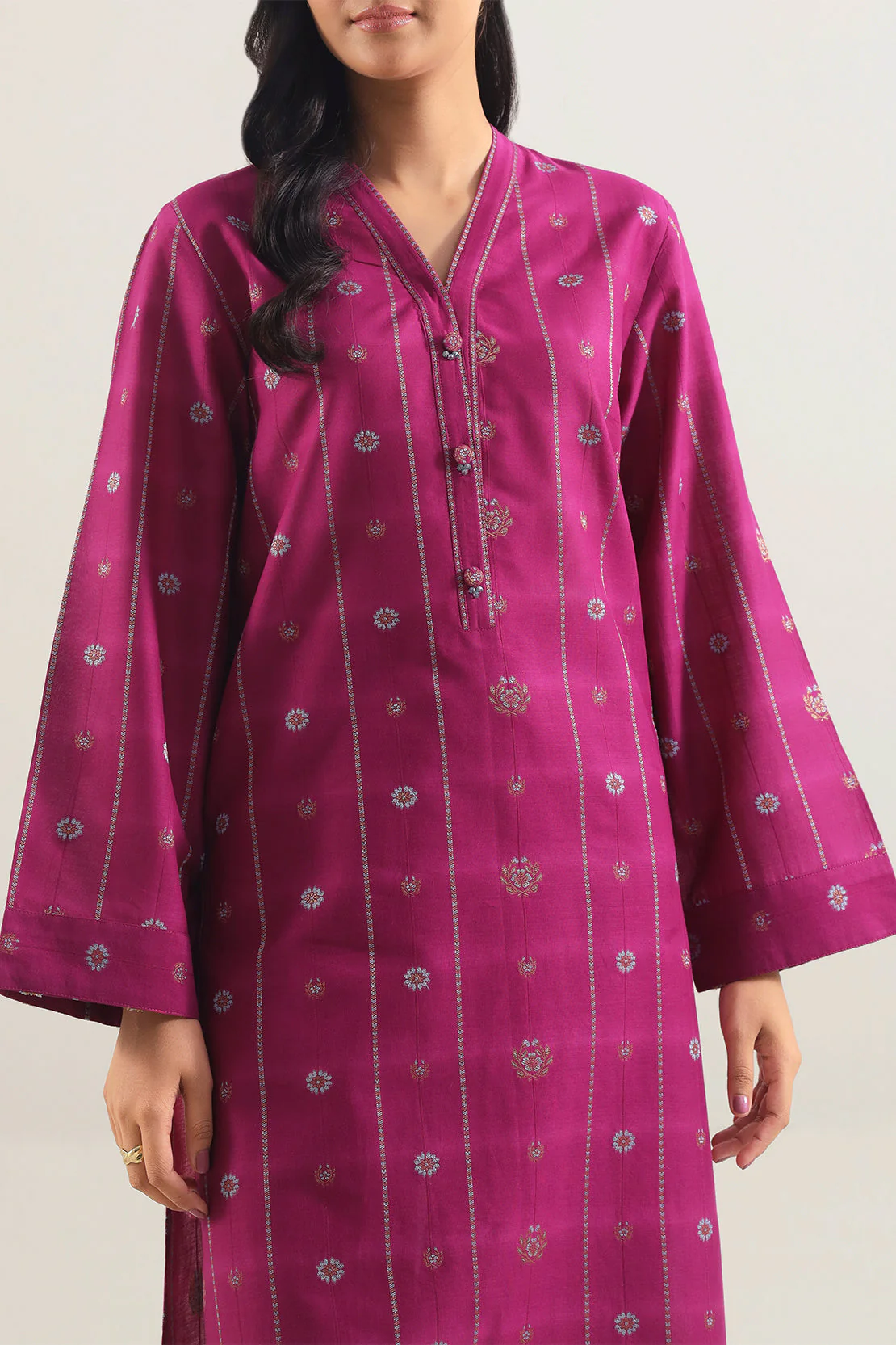 Cotton Jacquard Stitched 2 Piece (Shirt/Trouser) - Image 3