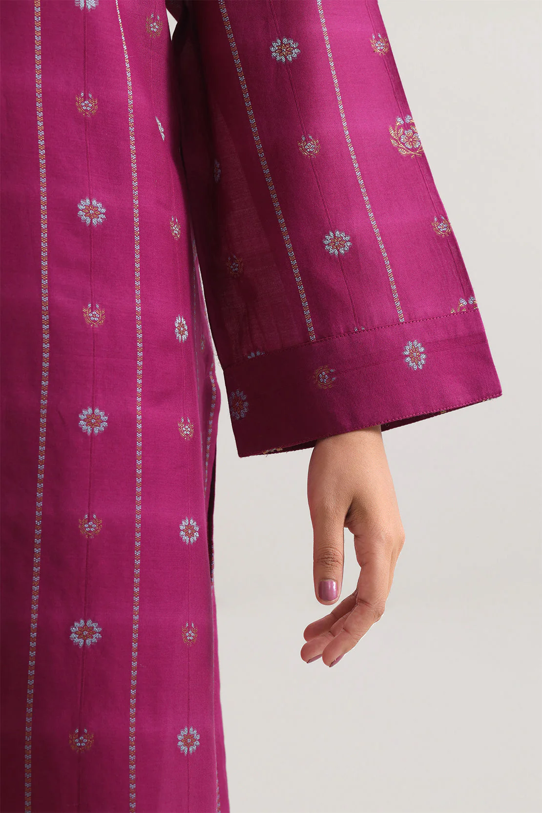 Cotton Jacquard Stitched 2 Piece (Shirt/Trouser) - Image 5