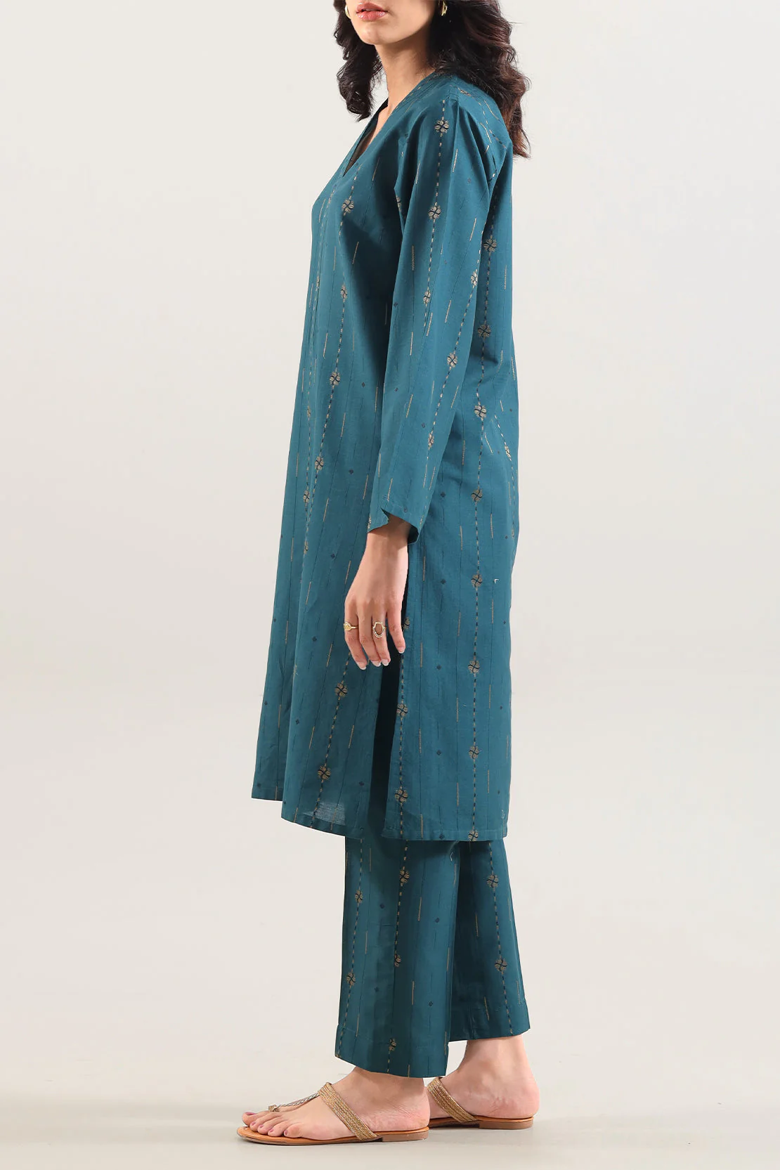 Cotton Jacquard Stitched 2 Piece (Shirt/Trouser) - Image 2
