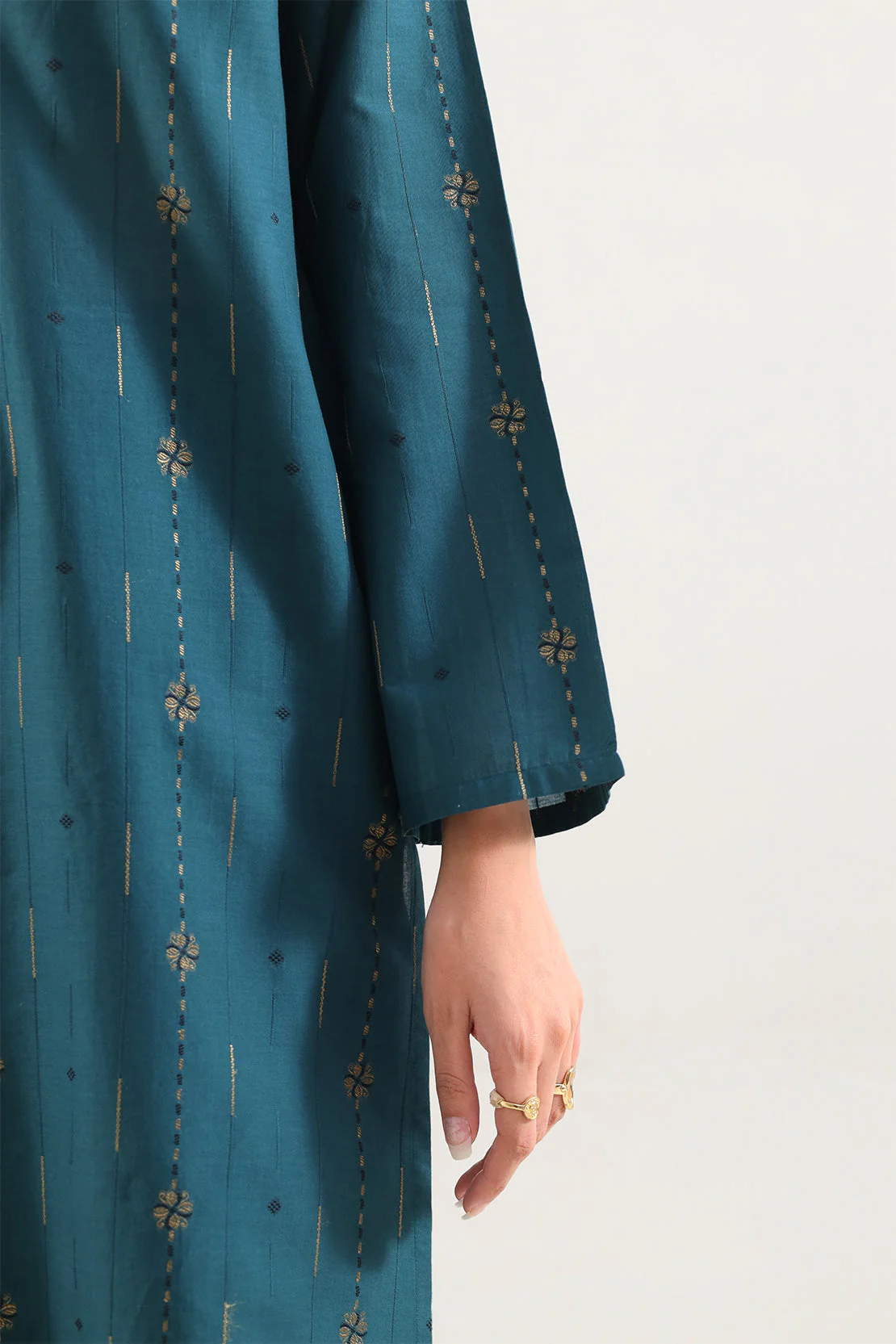 Cotton Jacquard Stitched 2 Piece (Shirt/Trouser) - Image 5