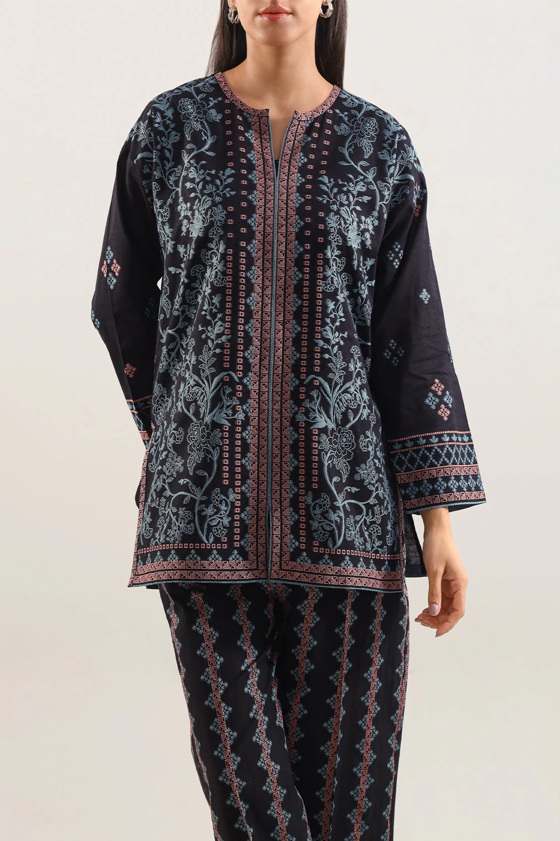 Cotton Jacquard Stitched 2 Piece (Shirt/Trouser) - Image 3