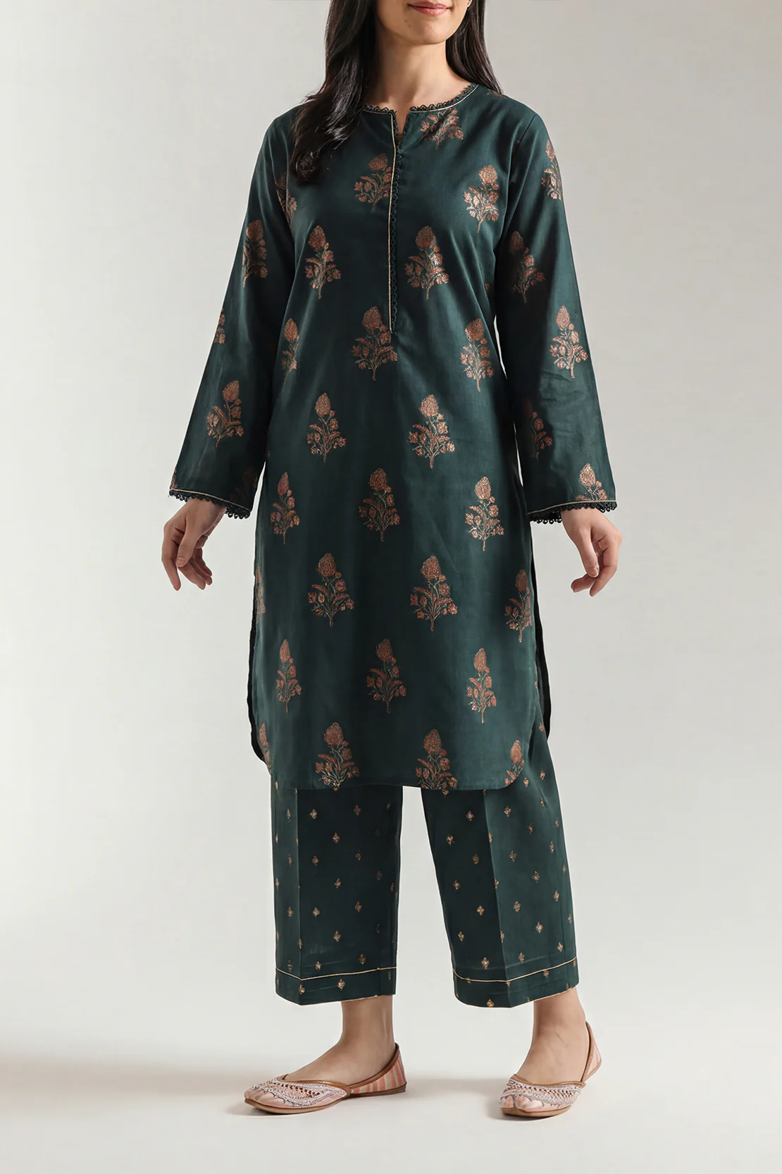 Cotton Jacquard Stitched 2 Piece (Shirt/Trouser) - Image 2