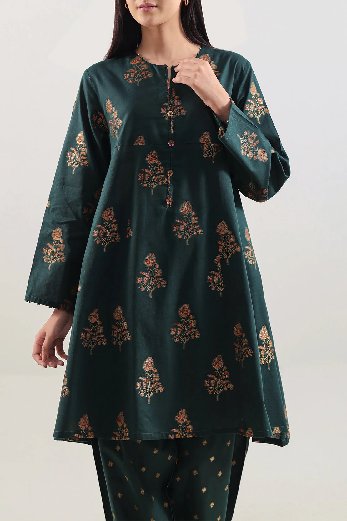 Cotton Jacquard Stitched 2 Piece (Shirt/Trouser) - Image 2