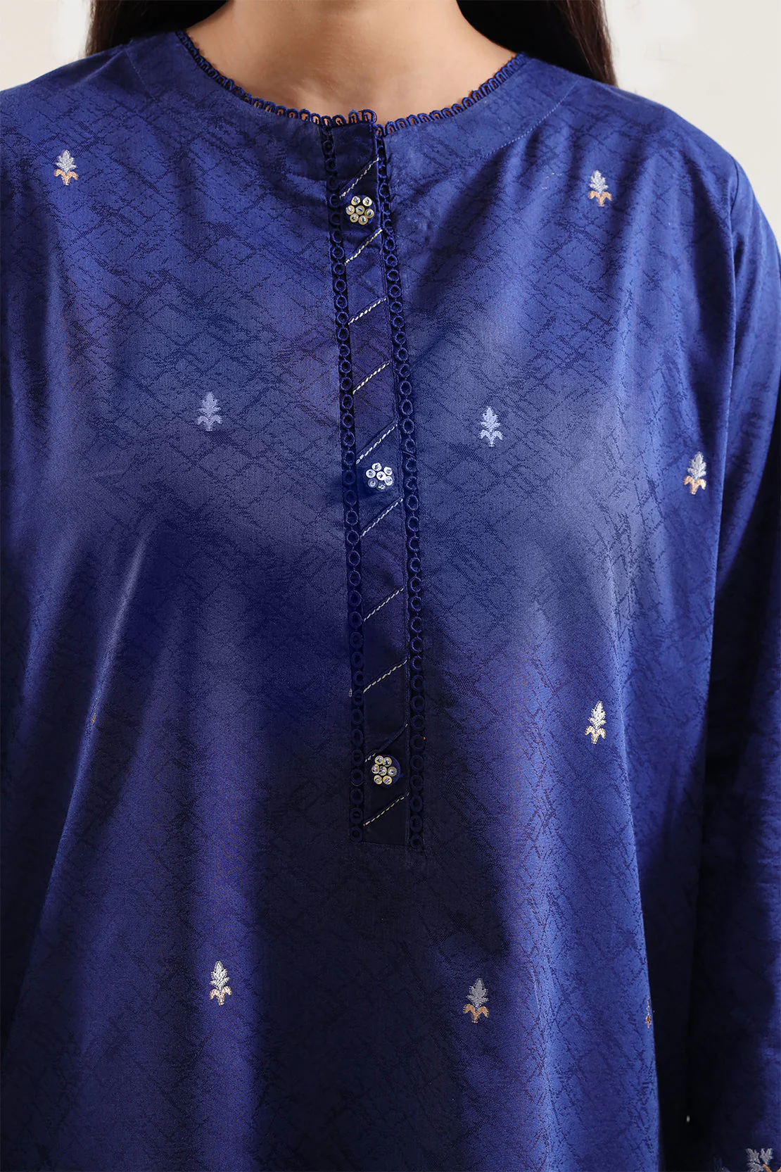 Cotton Jacquard Stitched 2 Piece (Shirt/Trouser) - Image 3
