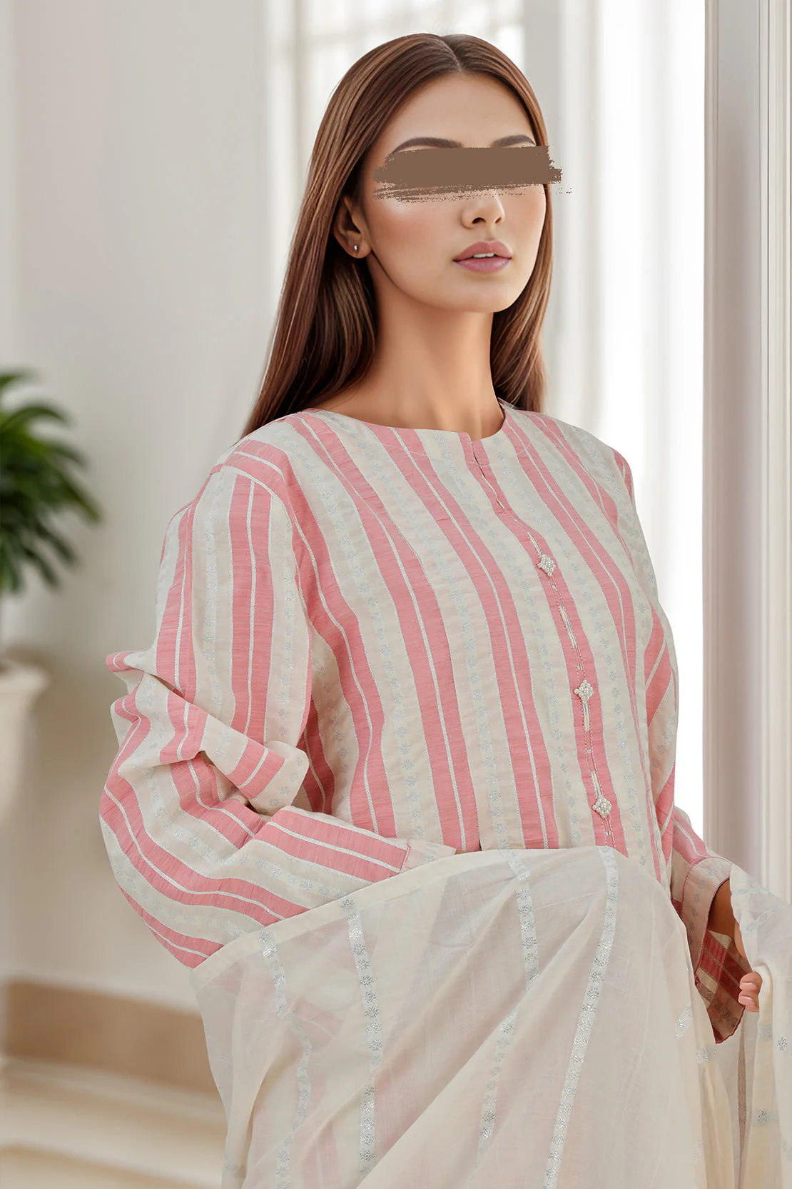 Cotton Jacquard Stitched 3 Piece - Image 4