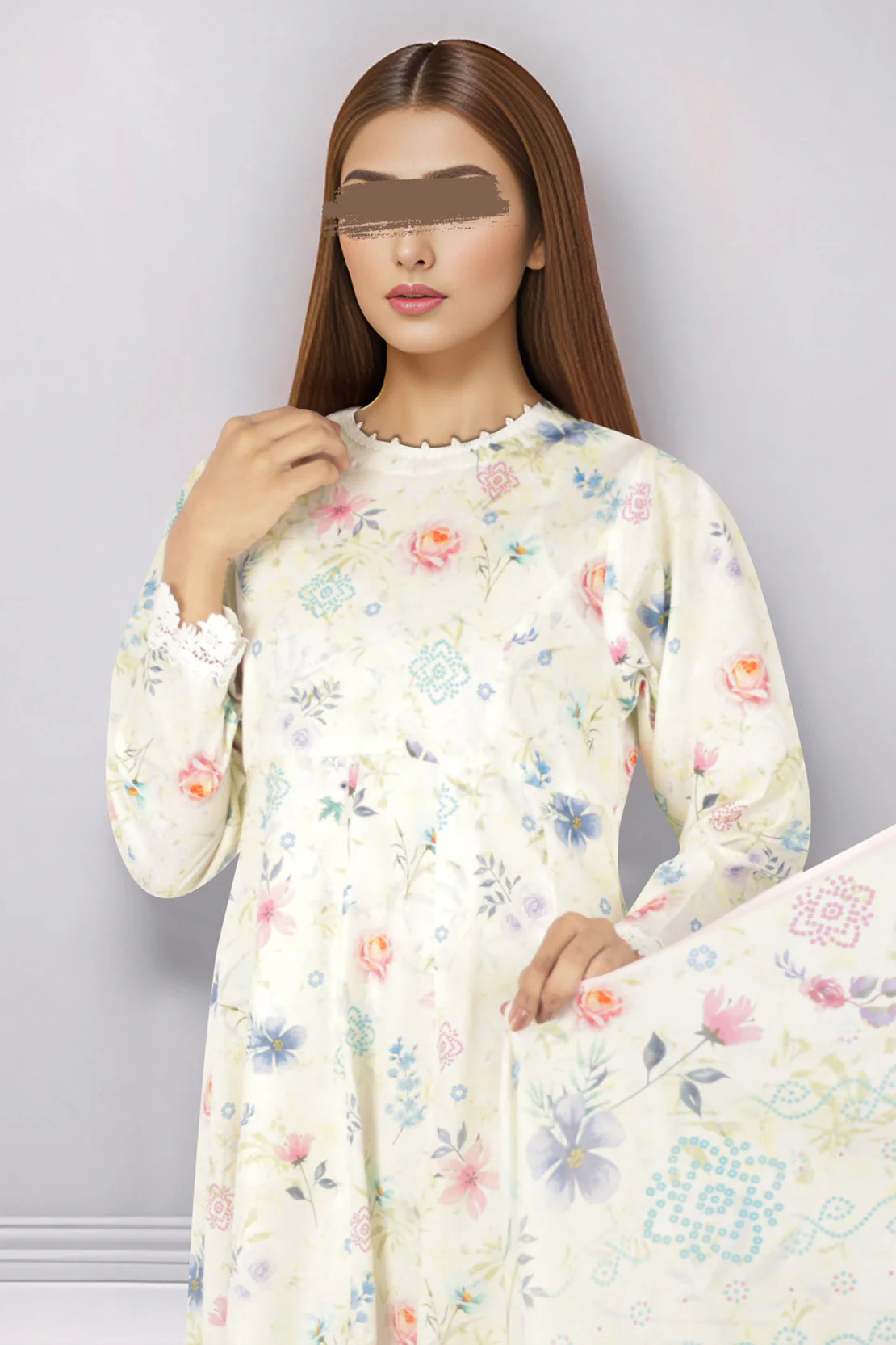 Cotton Jacquard Stitched 3 Piece - Image 3