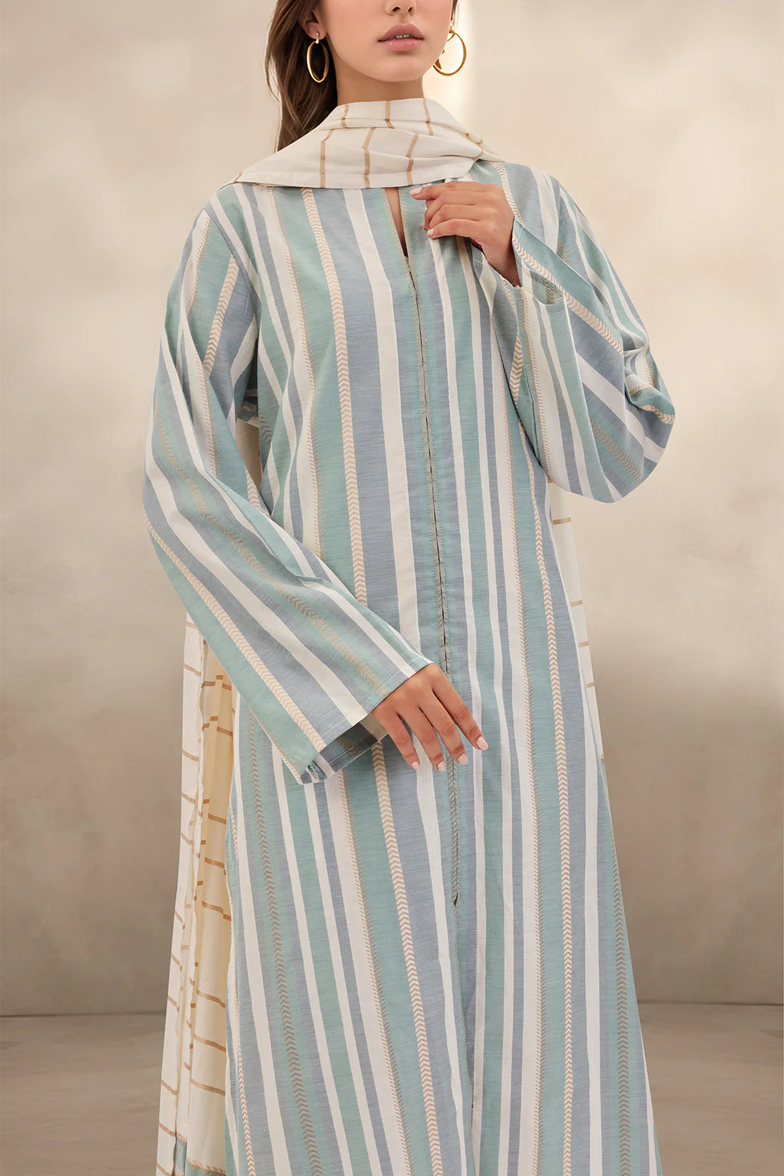 Cotton Jacquard Stitched 3 Piece - Image 2