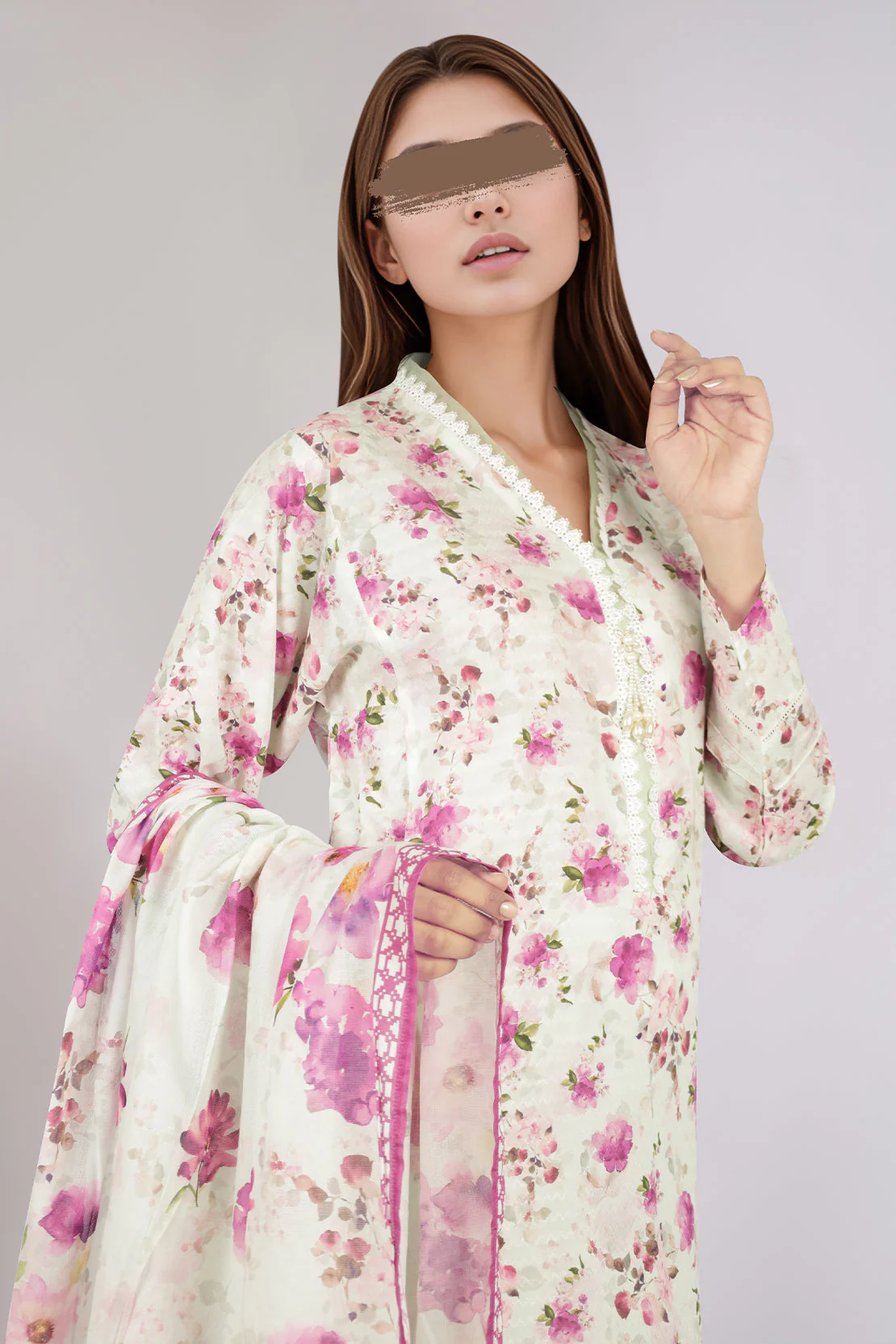 Cotton Jacquard Stitched 3 Piece - Image 3