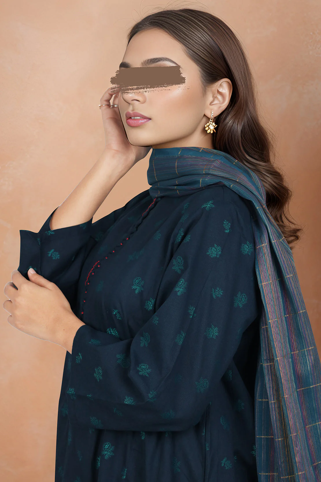 Cotton Jacquard Stitched 3 Piece - Image 3