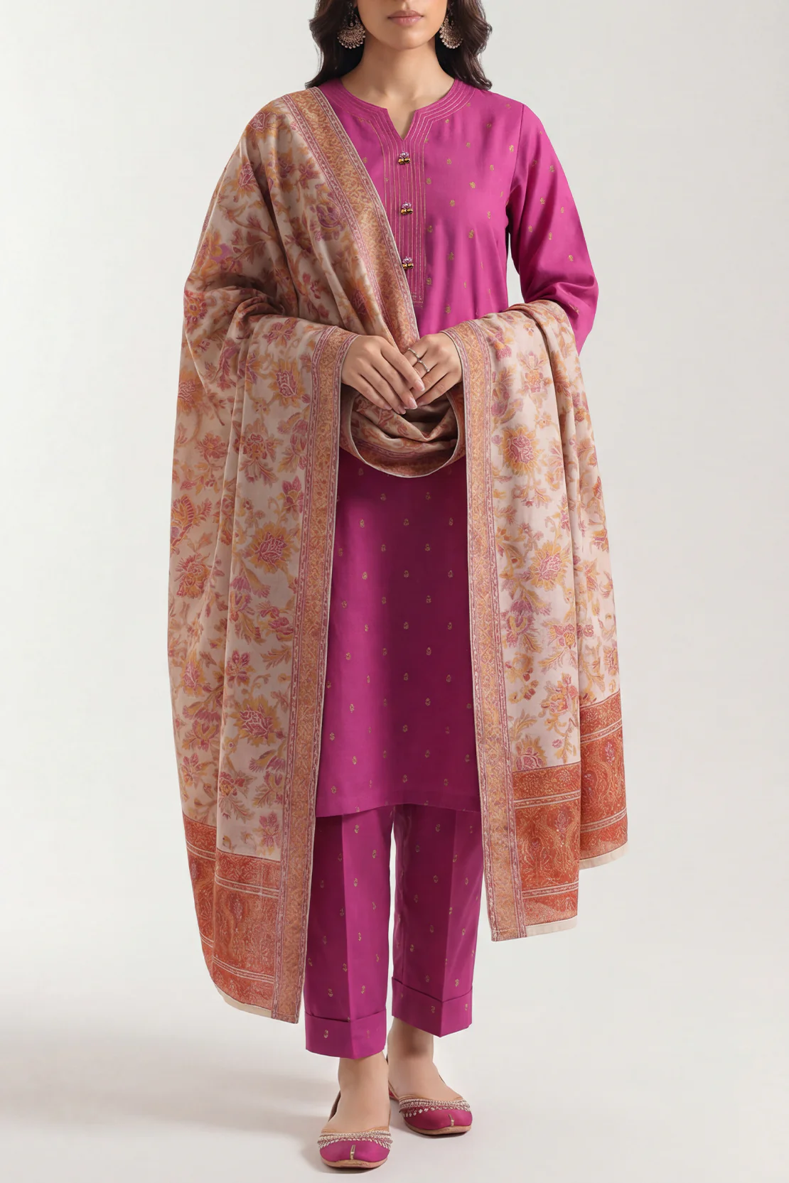 Cotton Jacquard Stitched 3 Piece - Image 2
