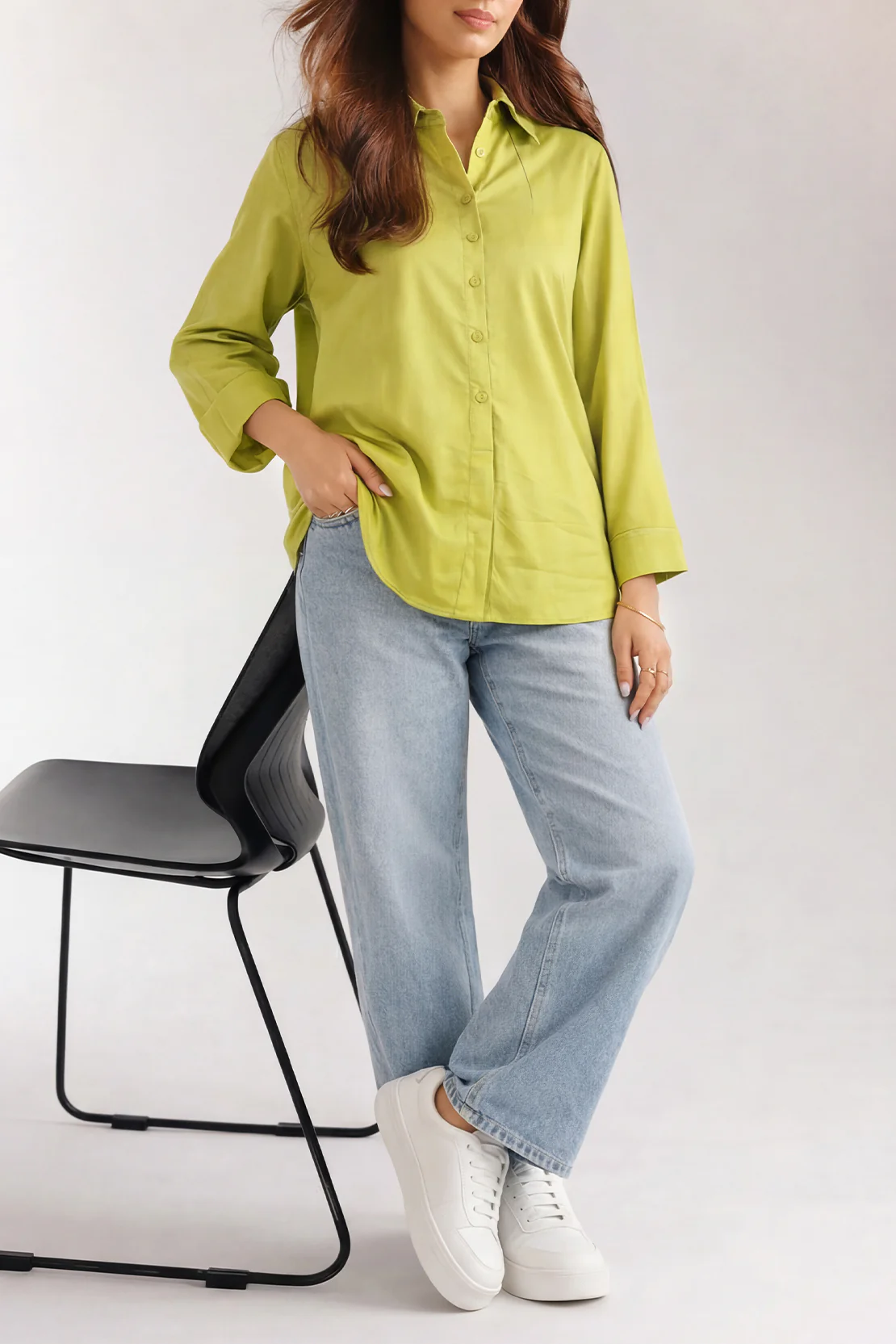 Cotton Jacquard Stitched Fusion Tops