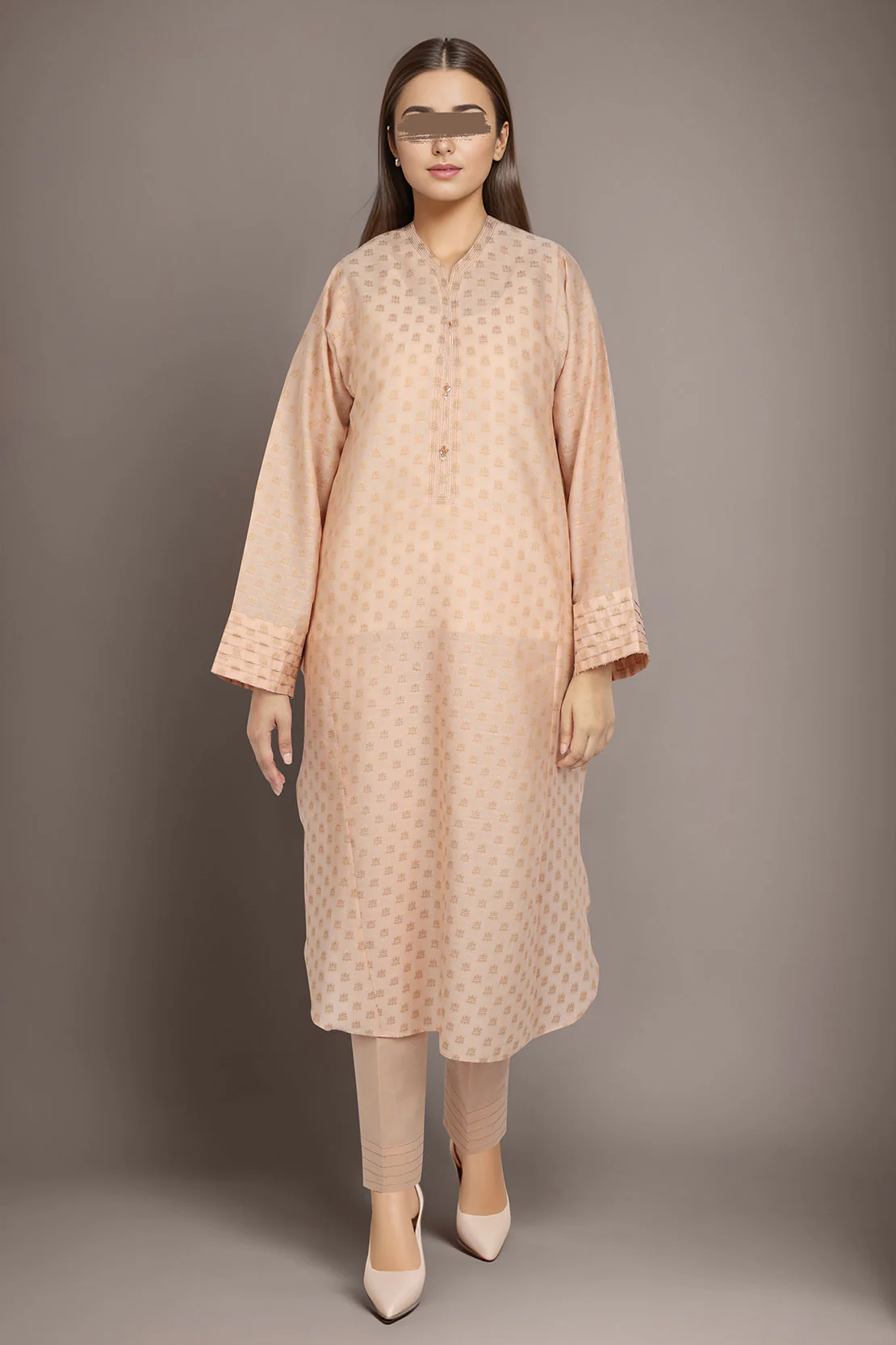 Cotton Jacquard Stitched shirt