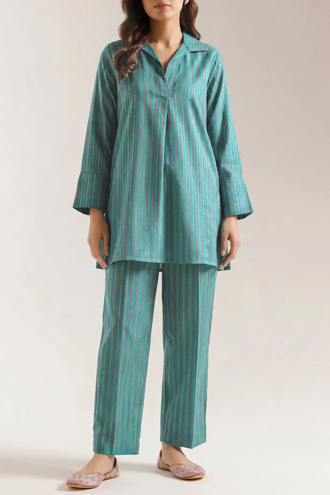 Cotton Jacquard Stitched Shirt