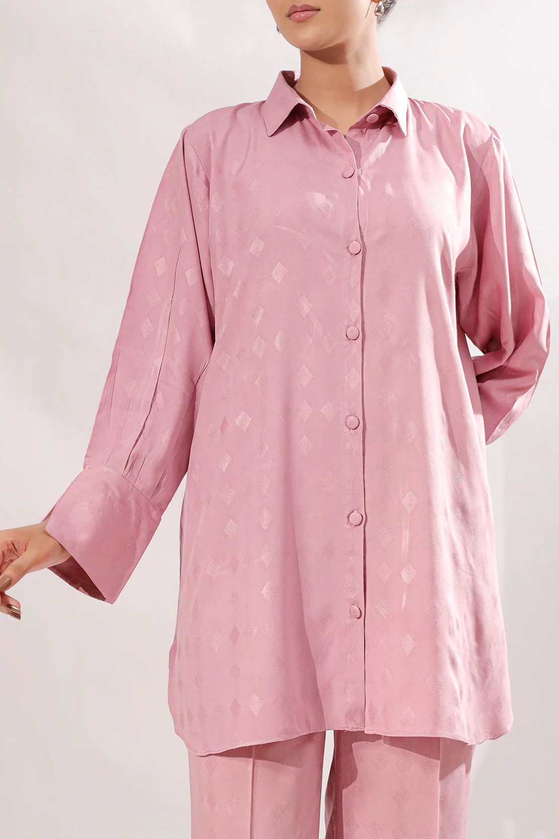 Cotton Jacquard Stitched Shirt - Image 2