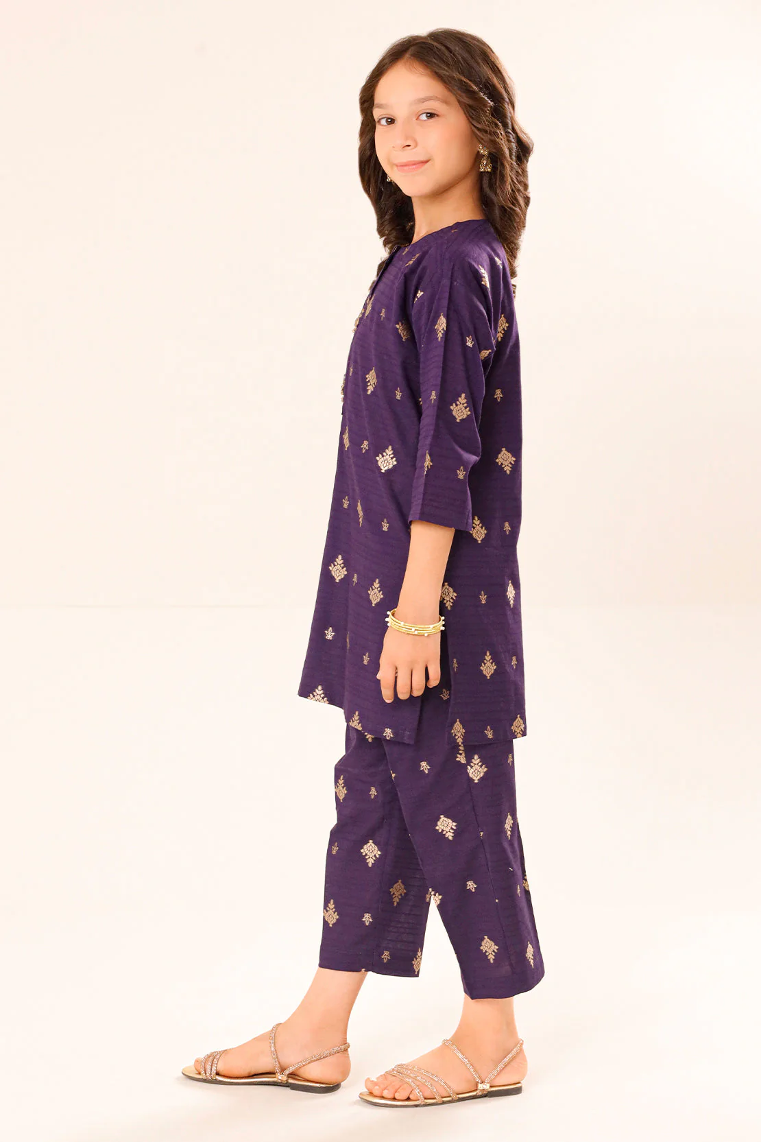 Cotton Jacquard Stitched Shirt For Kids - Image 2