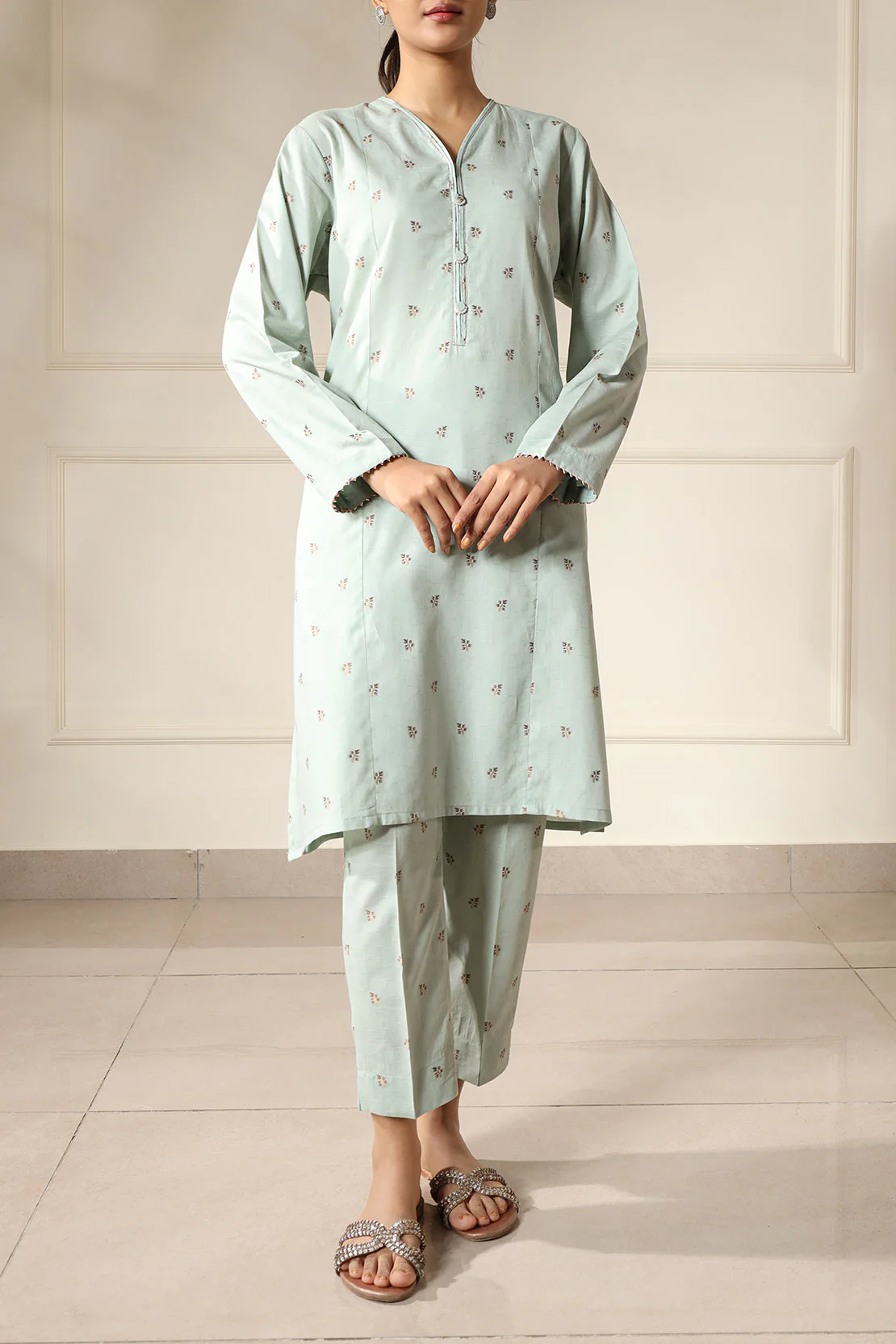Cotton Jacquard Stitched Shirt