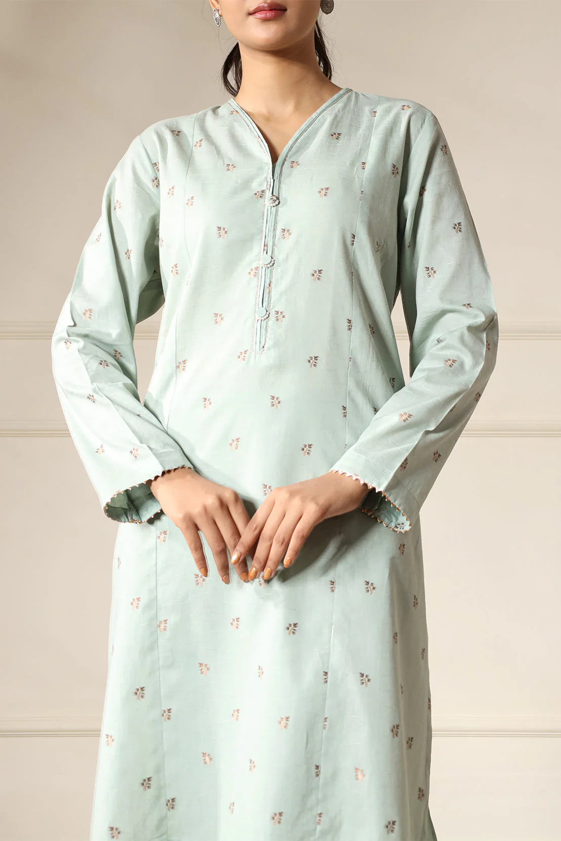 Cotton Jacquard Stitched Shirt - Image 2