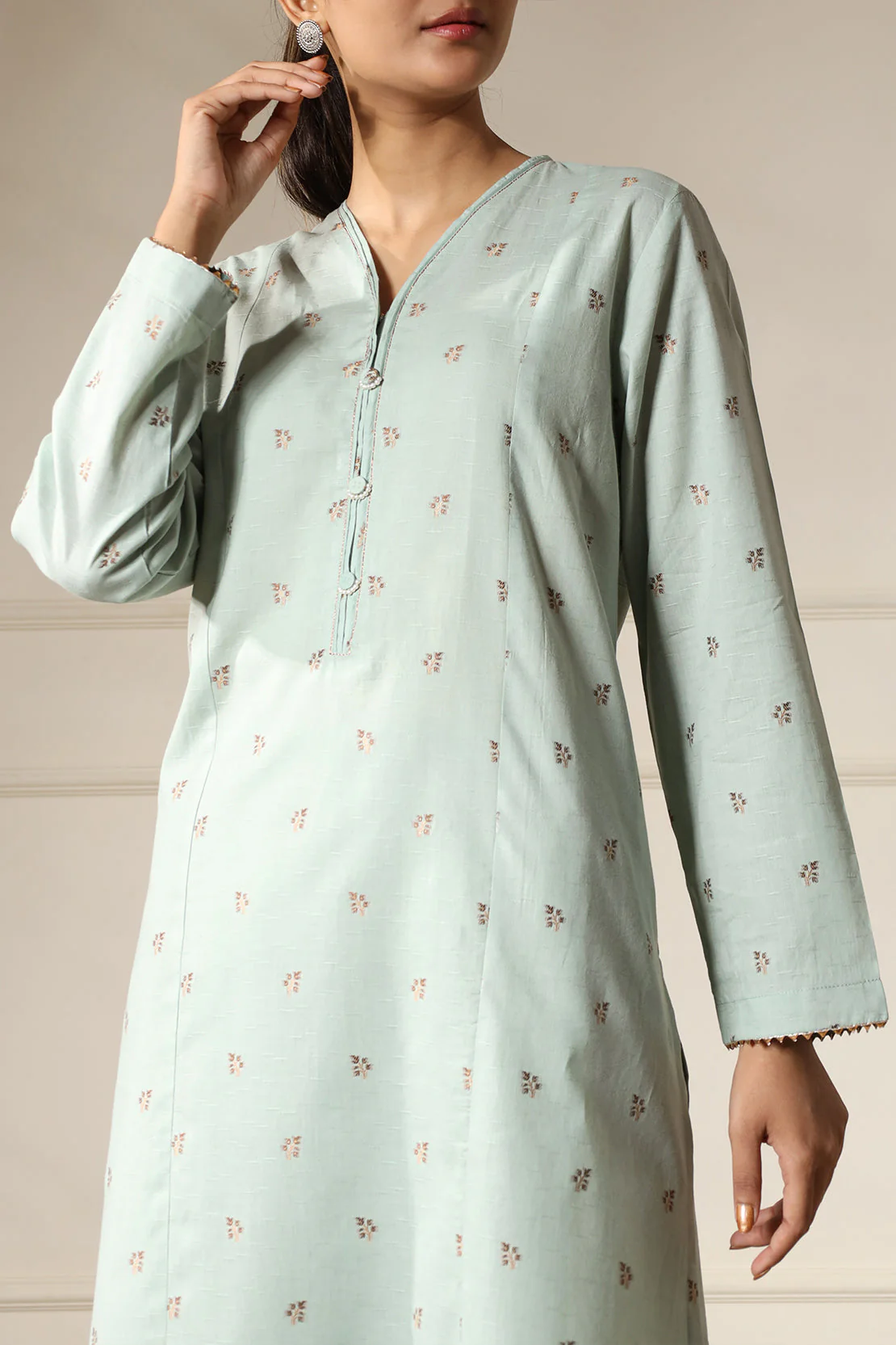 Cotton Jacquard Stitched Shirt - Image 4