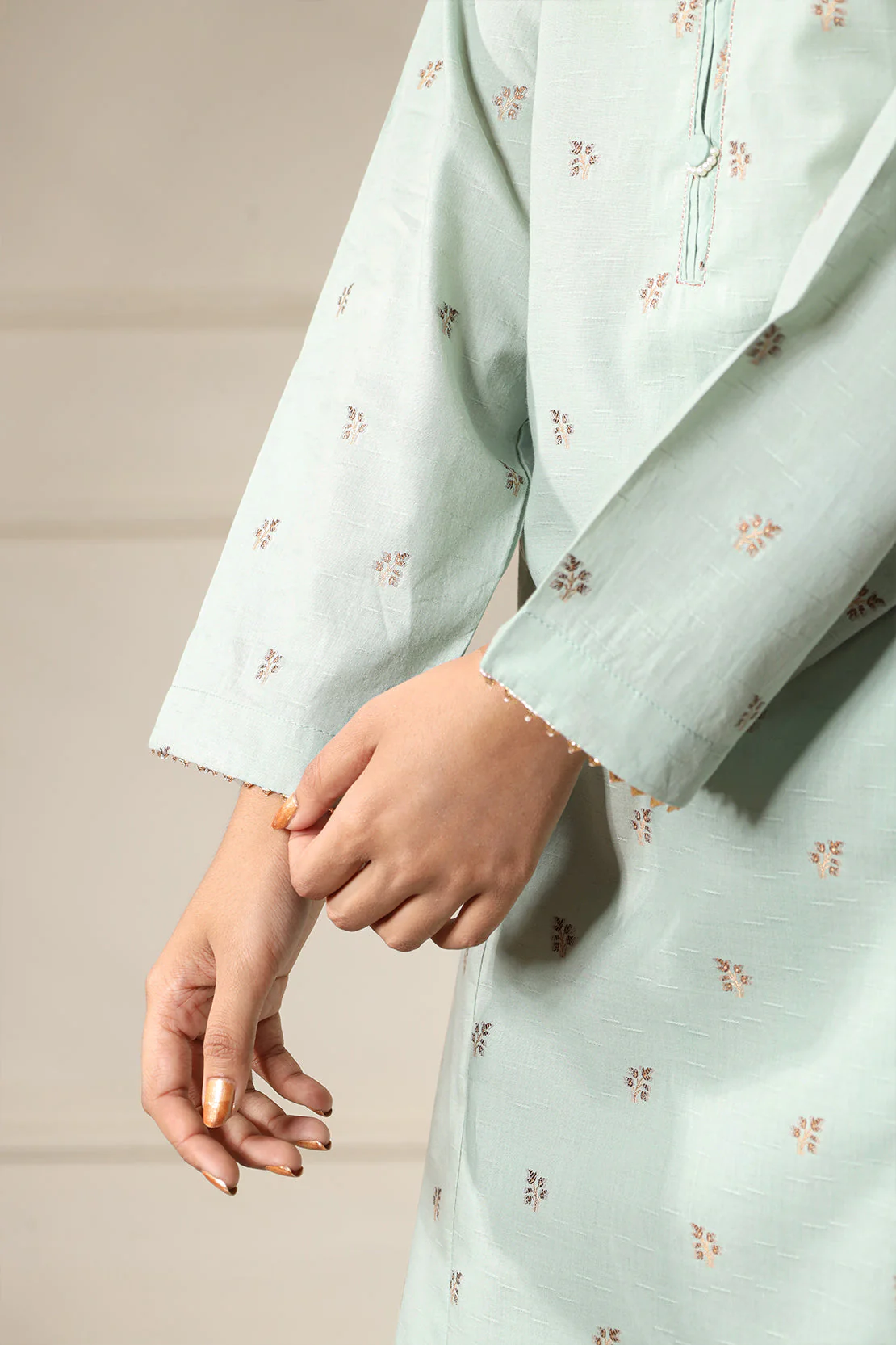 Cotton Jacquard Stitched Shirt - Image 7