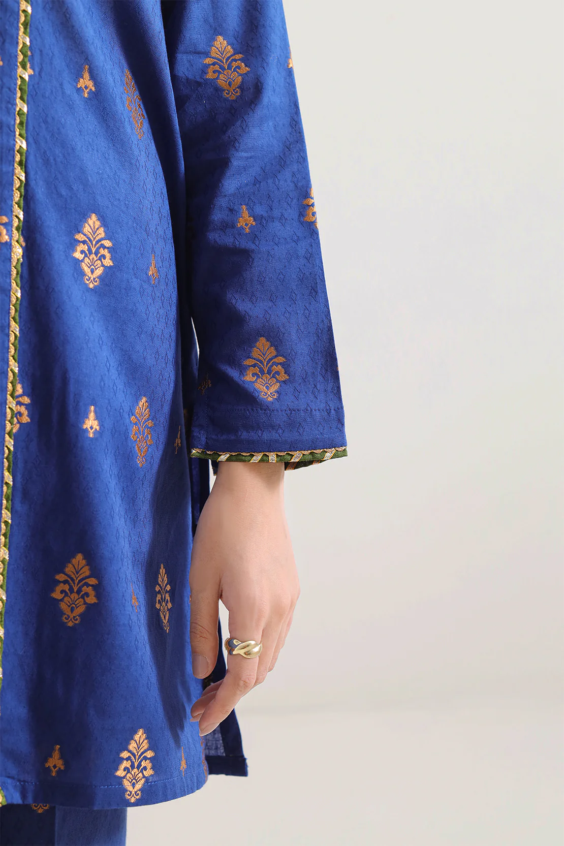 Cotton Jacquard Stitched Shirt - Image 4