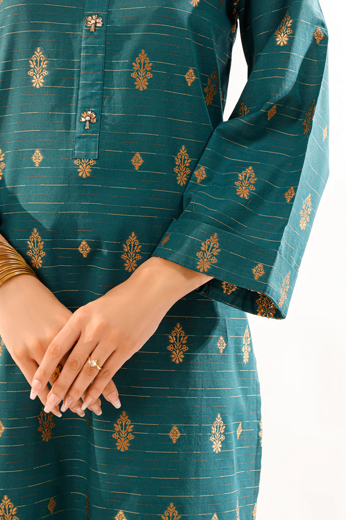Cotton Jacquard Stitched Shirt - Image 5