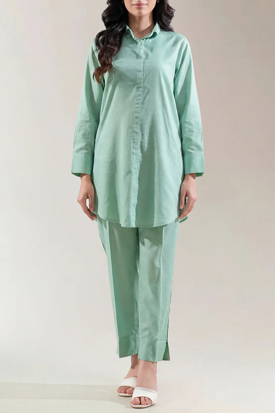 Cotton Jacquard Stitched Shirt